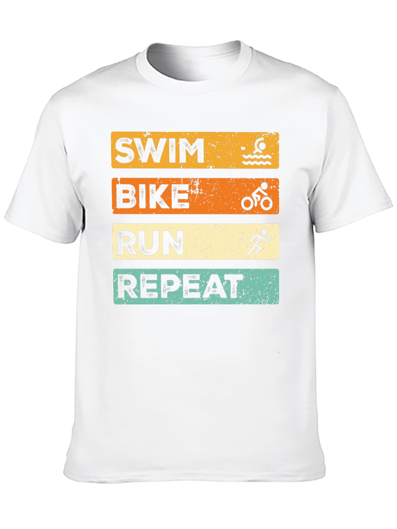 Swim Bike Run Repeat Graphic T-Shirt