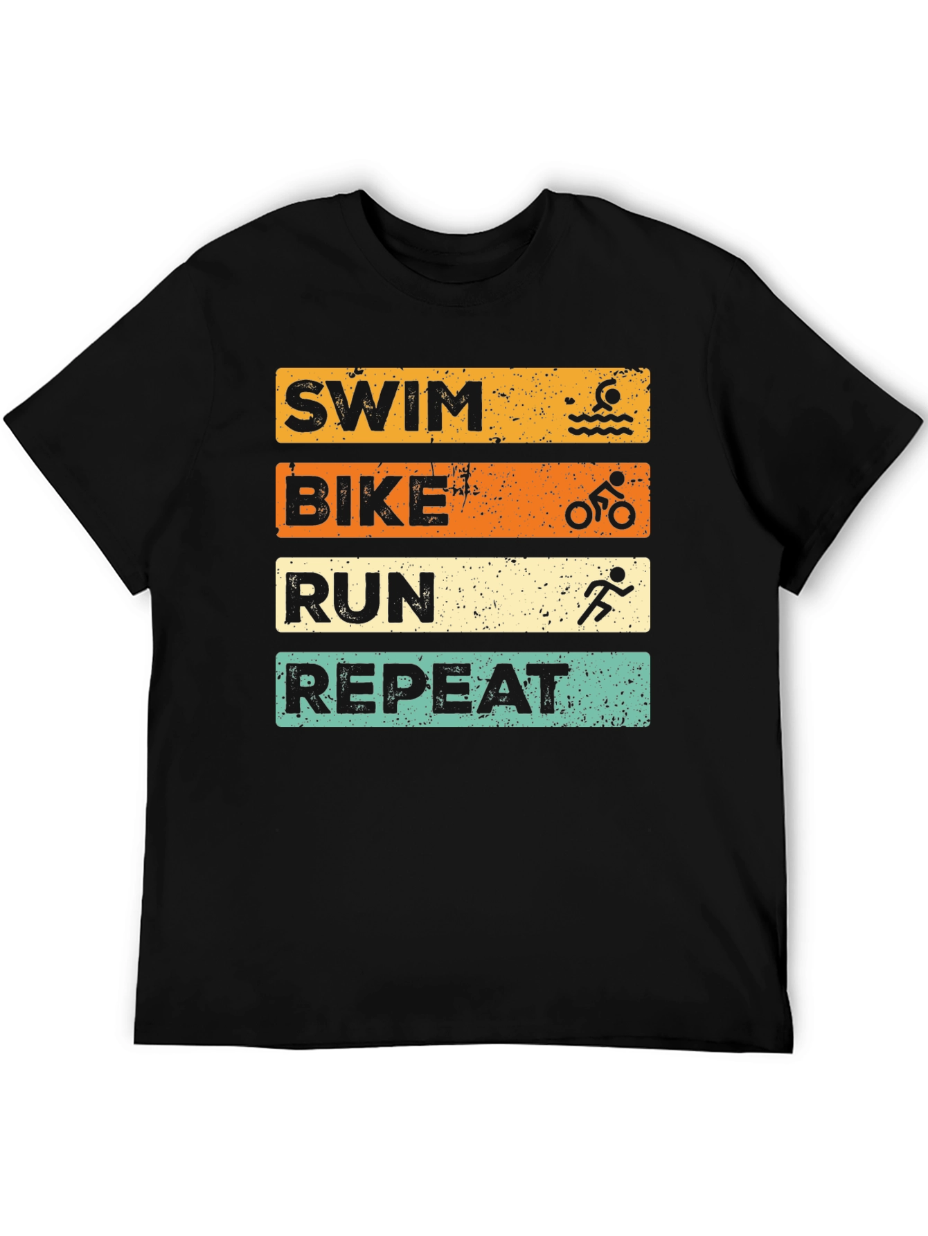 Swim Bike Run Repeat Graphic T-Shirt