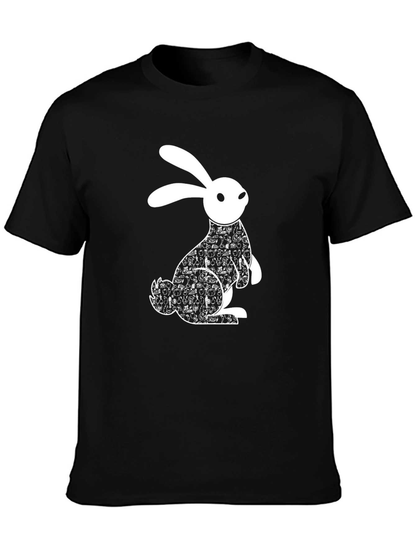 Cool Rabbit Graphic Tee - Black Cotton T-Shirt