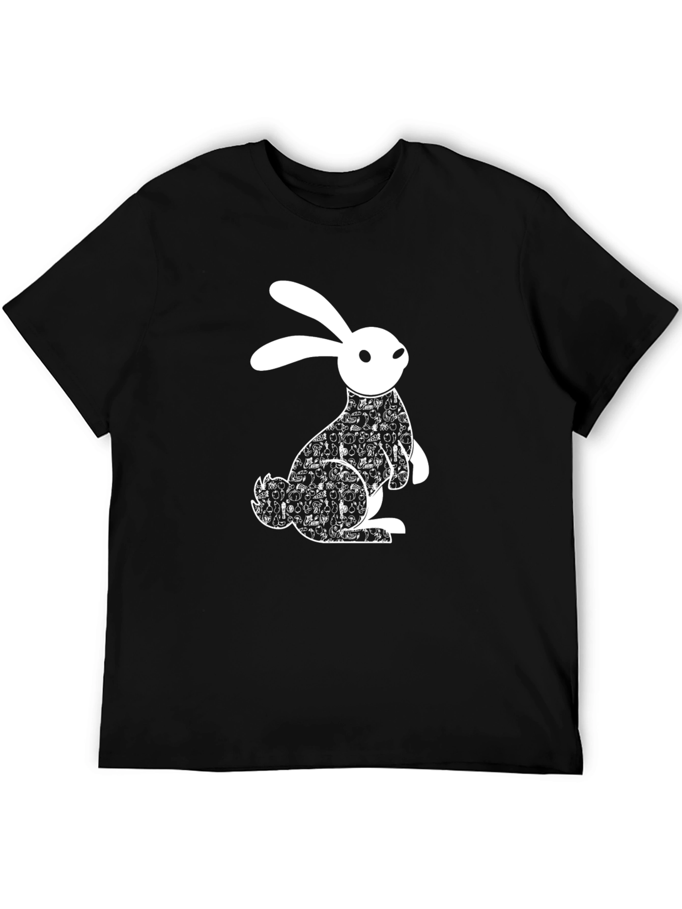 Cool Rabbit Graphic Tee - Black Cotton T-Shirt