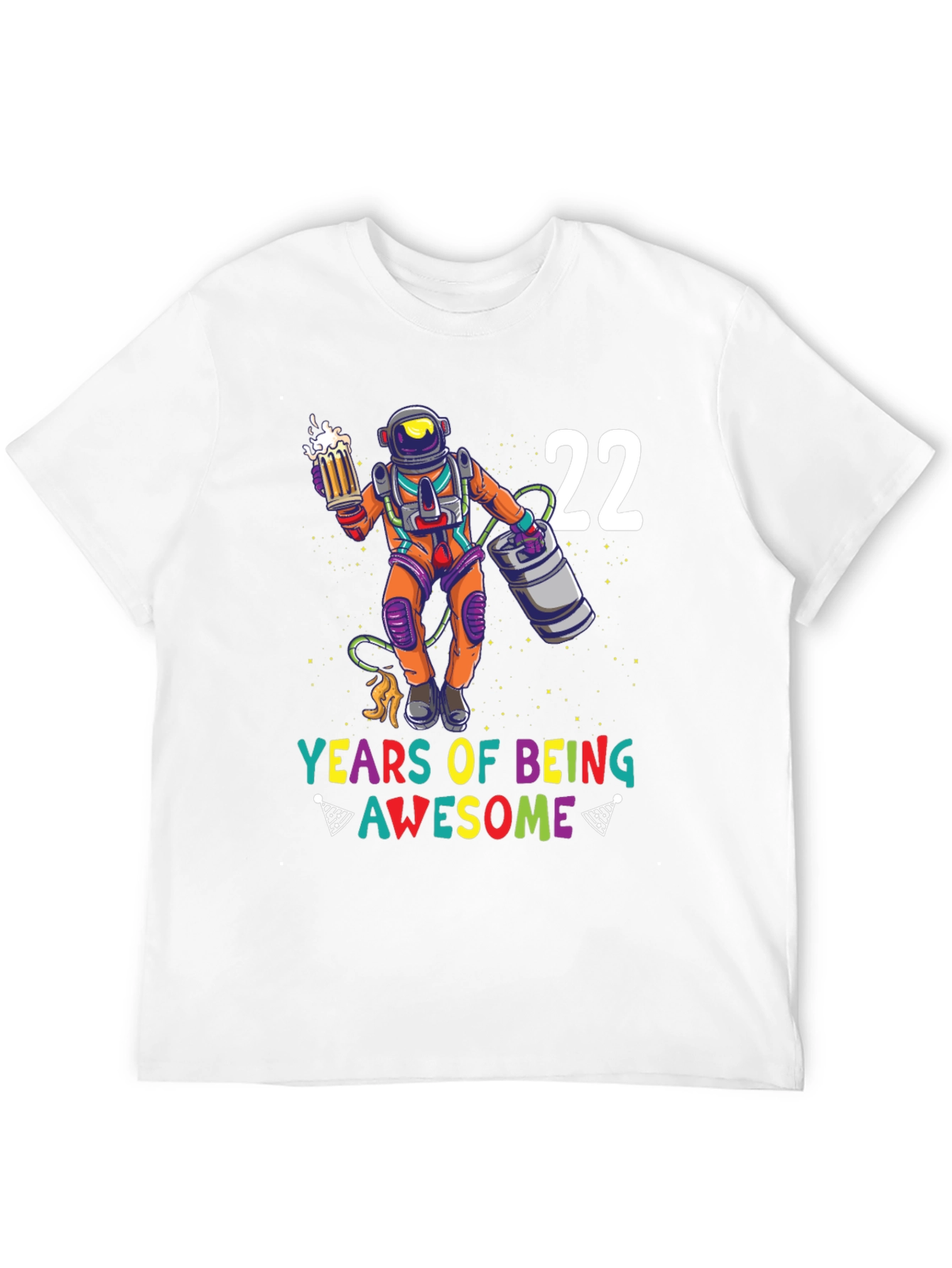 22 Years Of Being Awesome Black T-Shirt