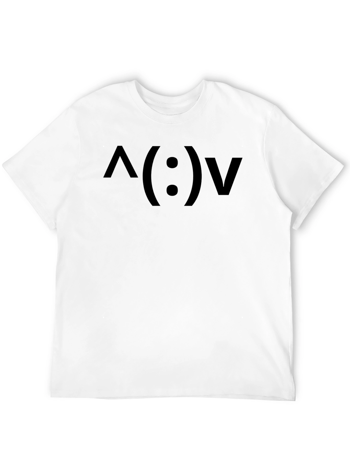 Emoticon Face Graphic Tee - Soft Black T-Shirt