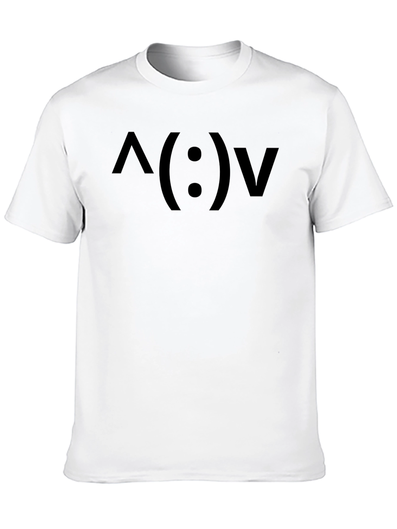 Emoticon Face Graphic Tee - Soft Black T-Shirt