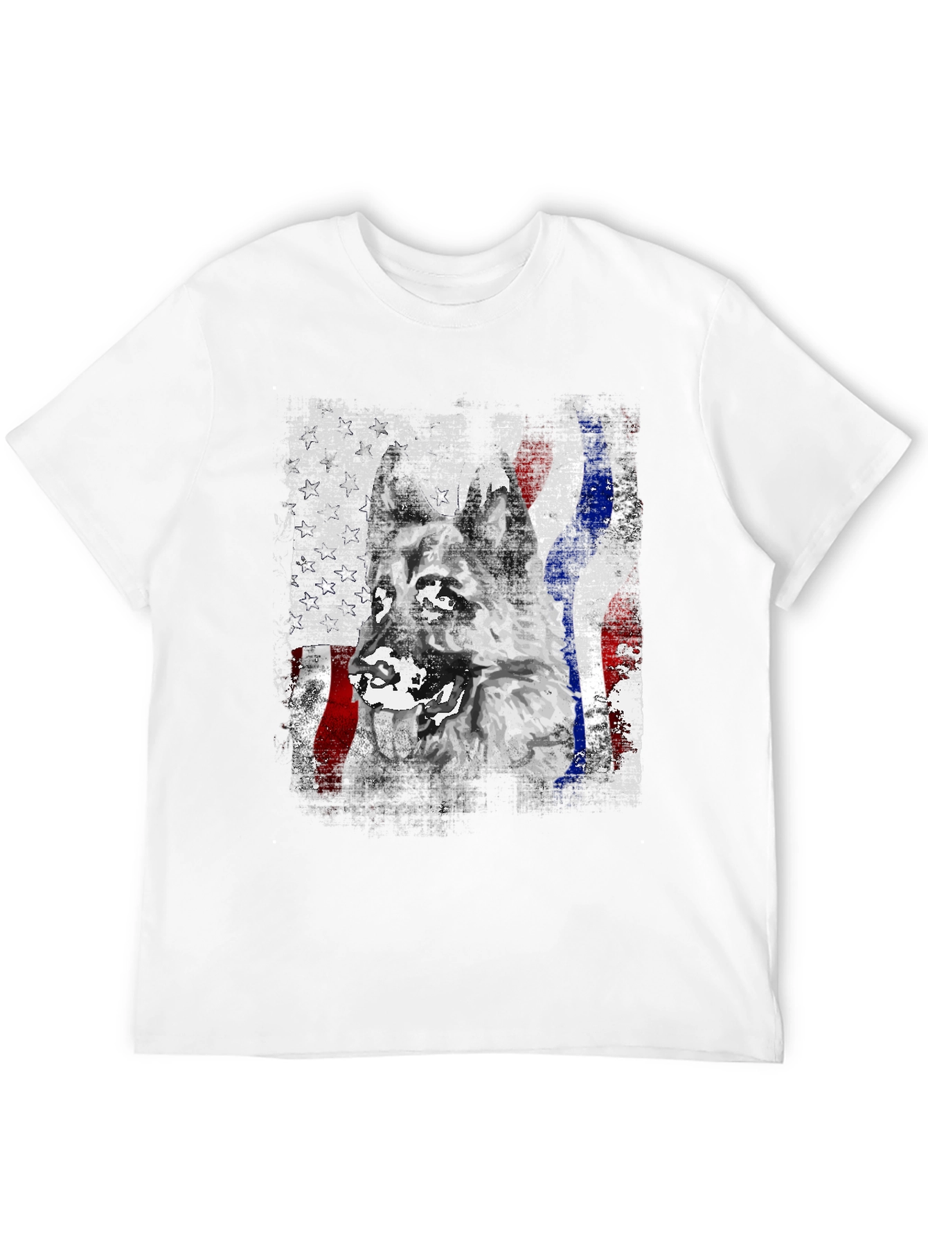 German Shepherd American Flag T-Shirt – Patriotic Dog Lover Tee