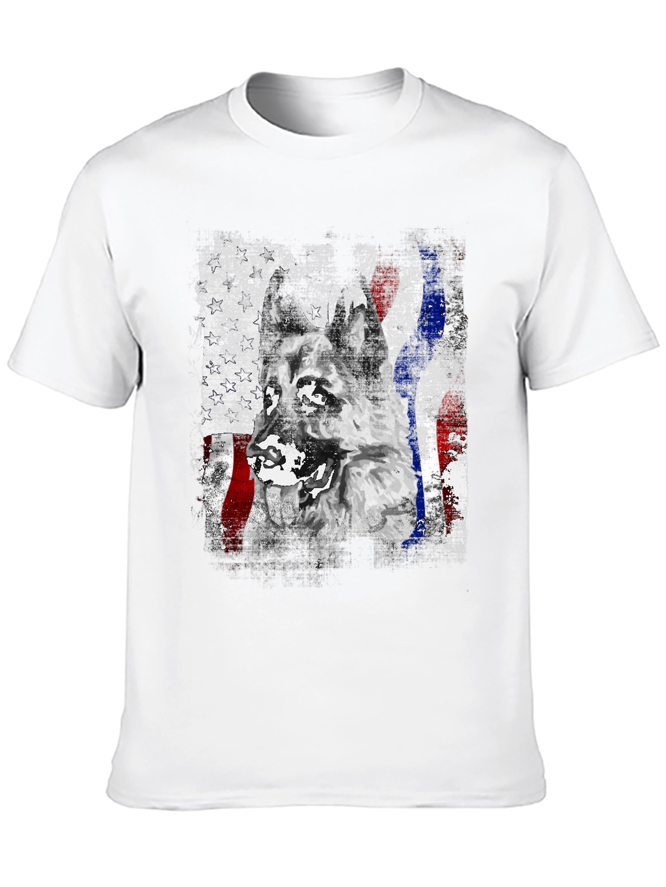 German Shepherd American Flag T-Shirt – Patriotic Dog Lover Tee