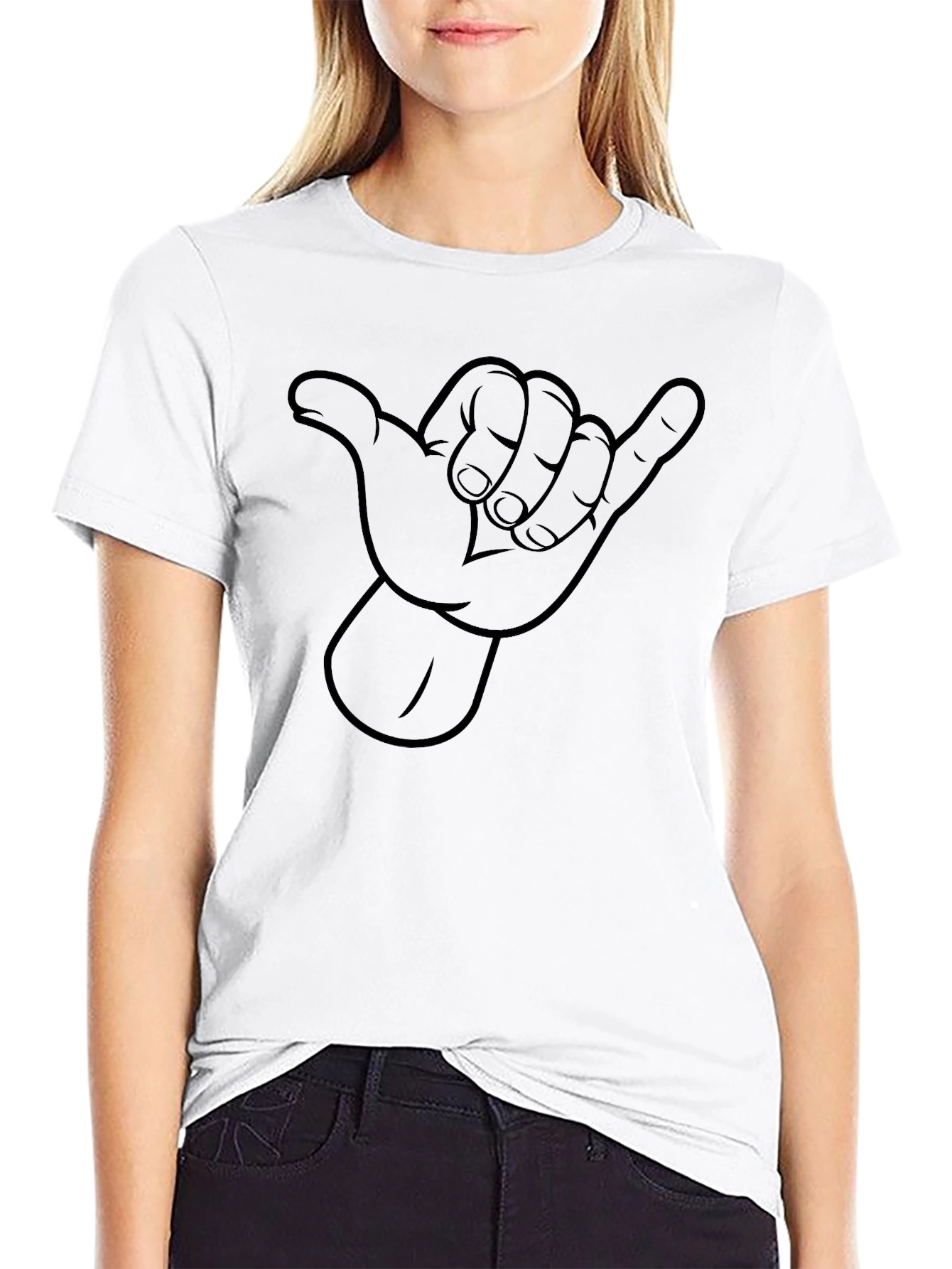 Hang Loose Shaka Hand T-Shirt - Relaxed Fit