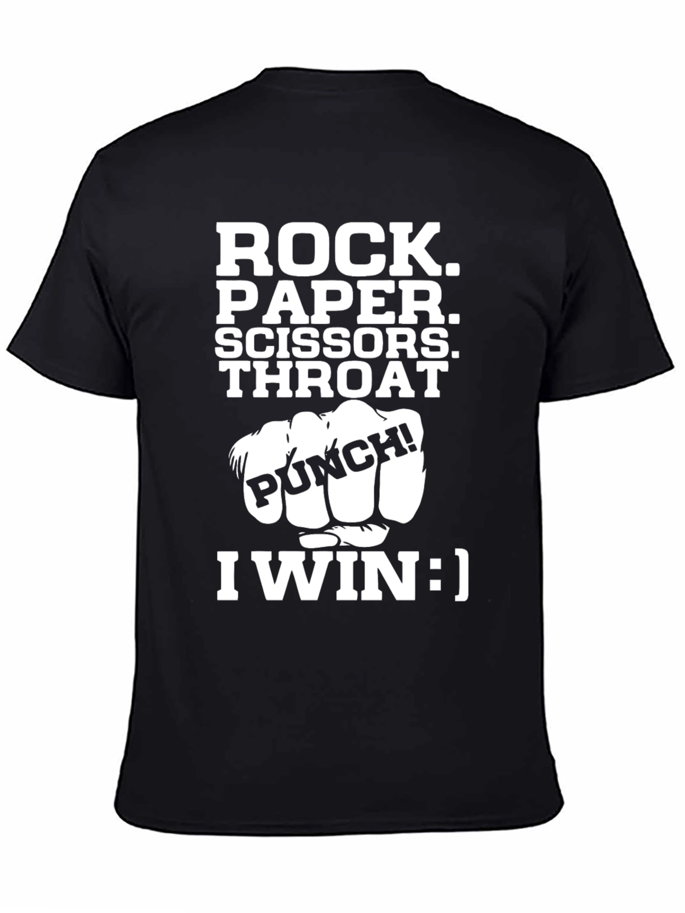 Rock Paper Scissors Throat Punch I Win T-Shirt