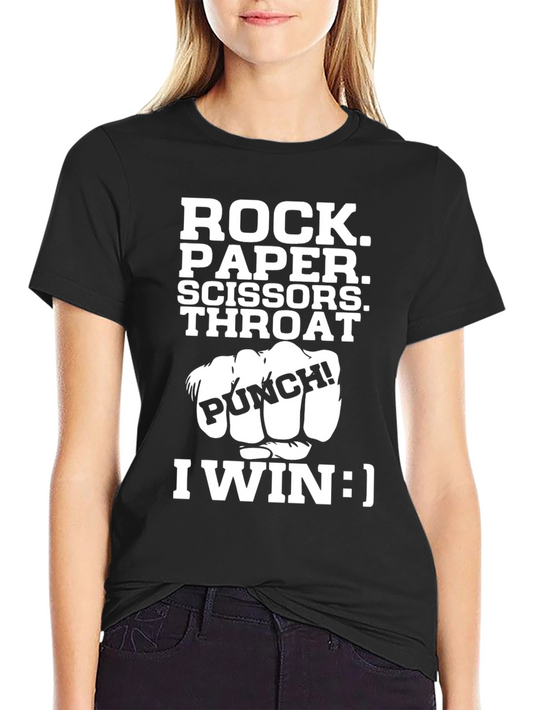 Rock Paper Scissors Throat Punch I Win T-Shirt