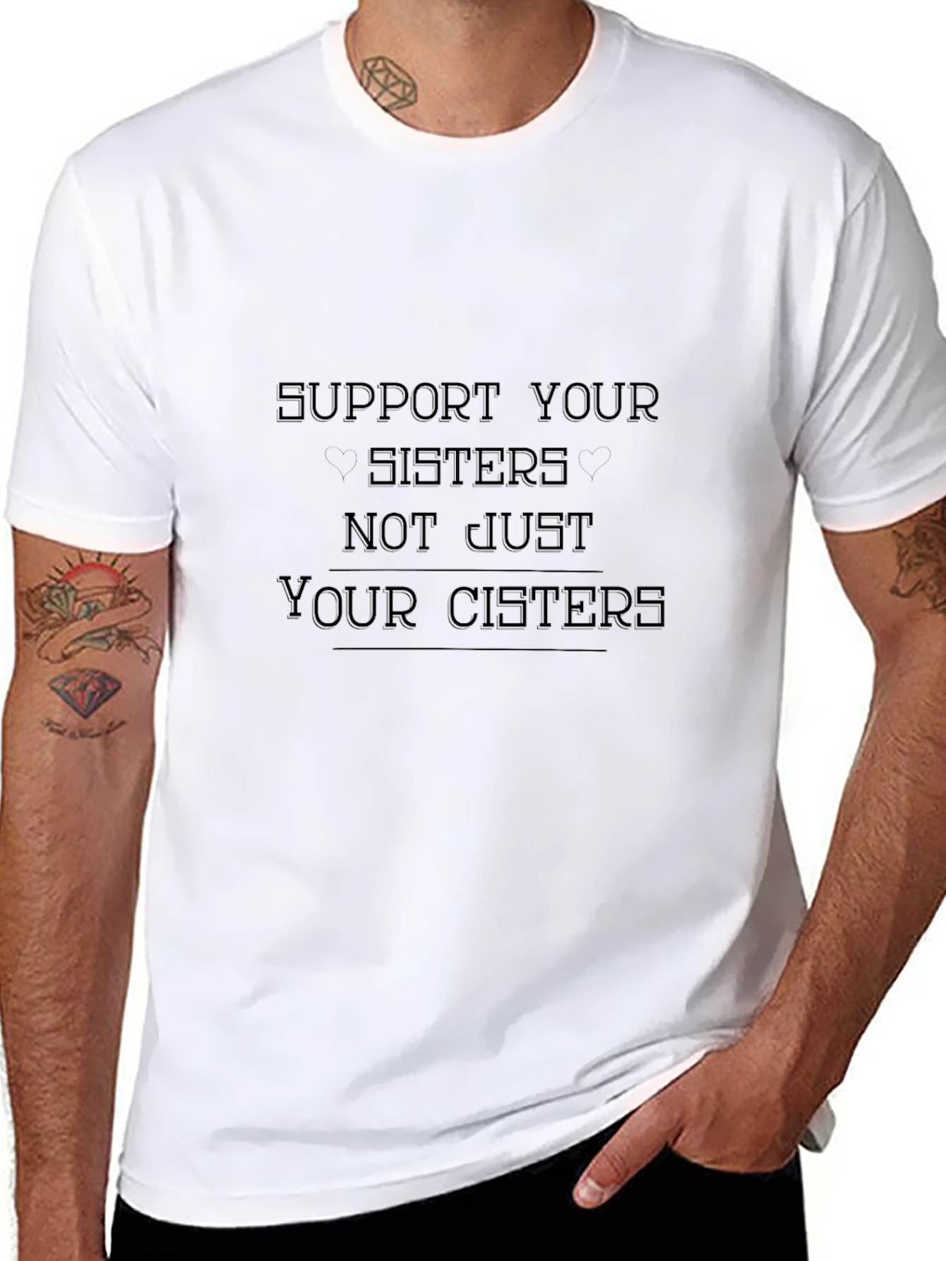 Support Your Sisters Graphic Tee - Black