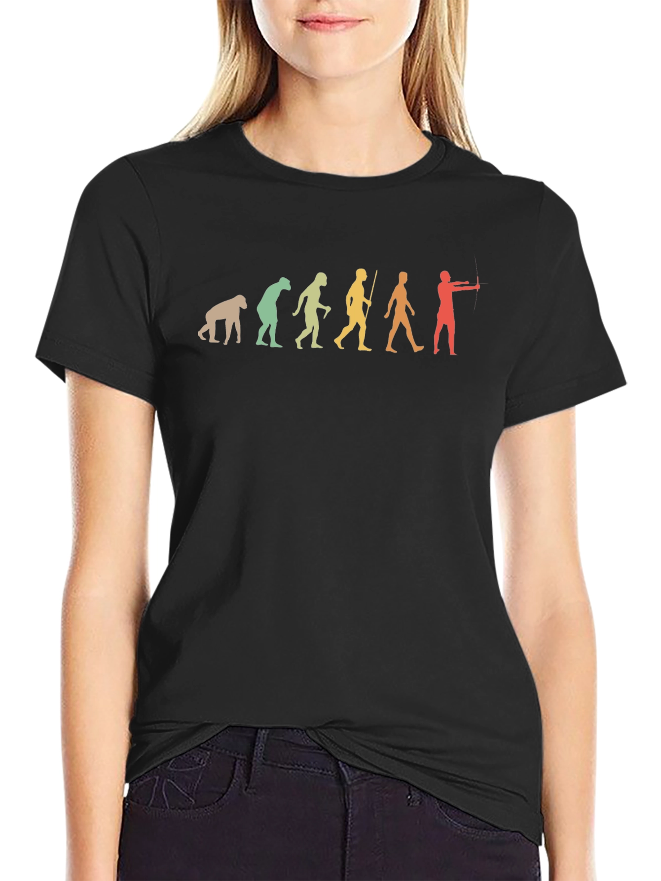 Evolution of Archery T-Shirt - Fun & Unique Design
