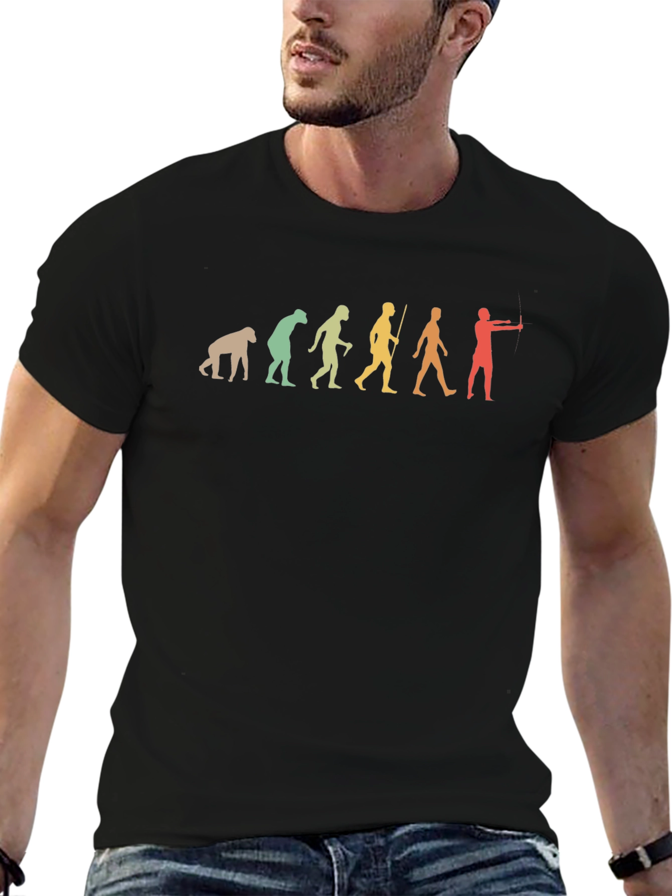 Evolution of Archery T-Shirt - Fun & Unique Design