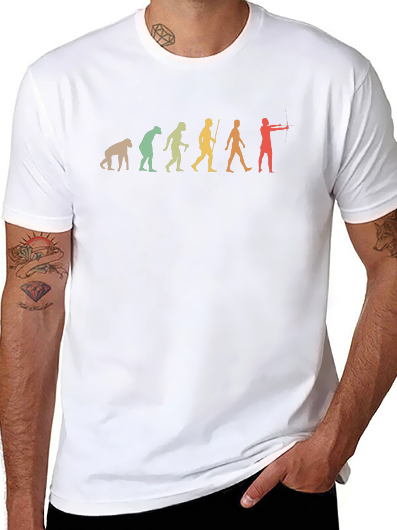 Evolution of Archery T-Shirt - Fun & Unique Design