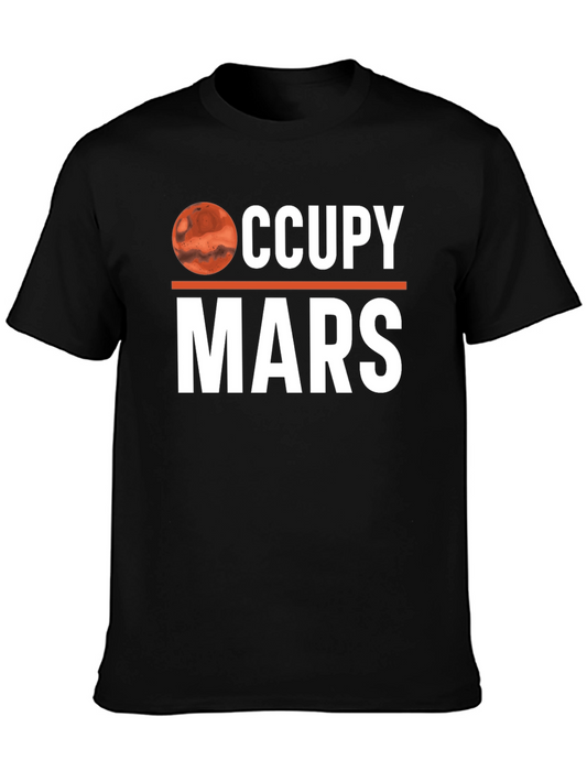 Occupy Mars Graphic T-Shirt - Space Exploration Tee