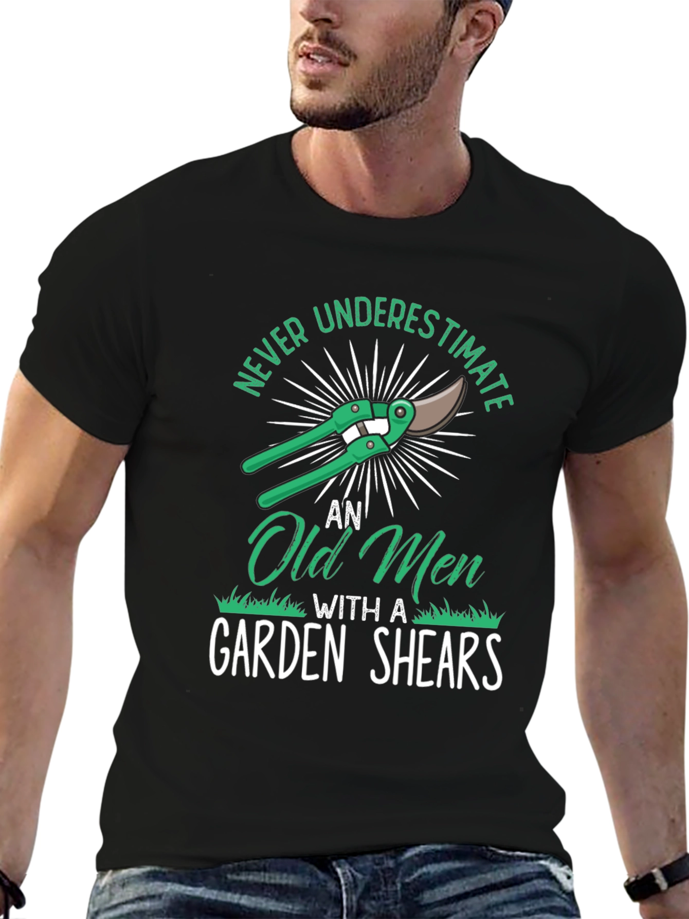 Never Underestimate Old Men Garden Shears T-Shirt