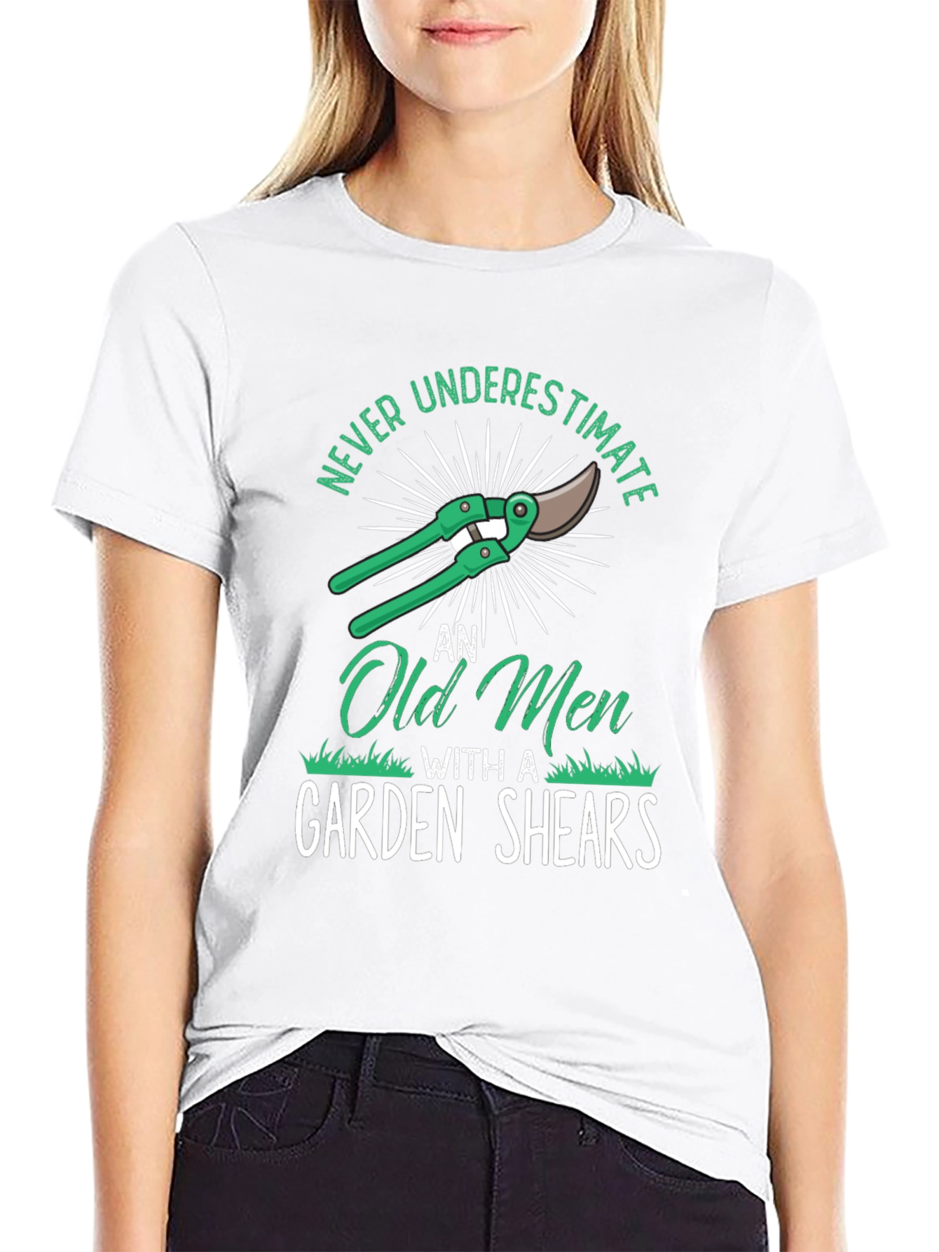 Never Underestimate Old Men Garden Shears T-Shirt