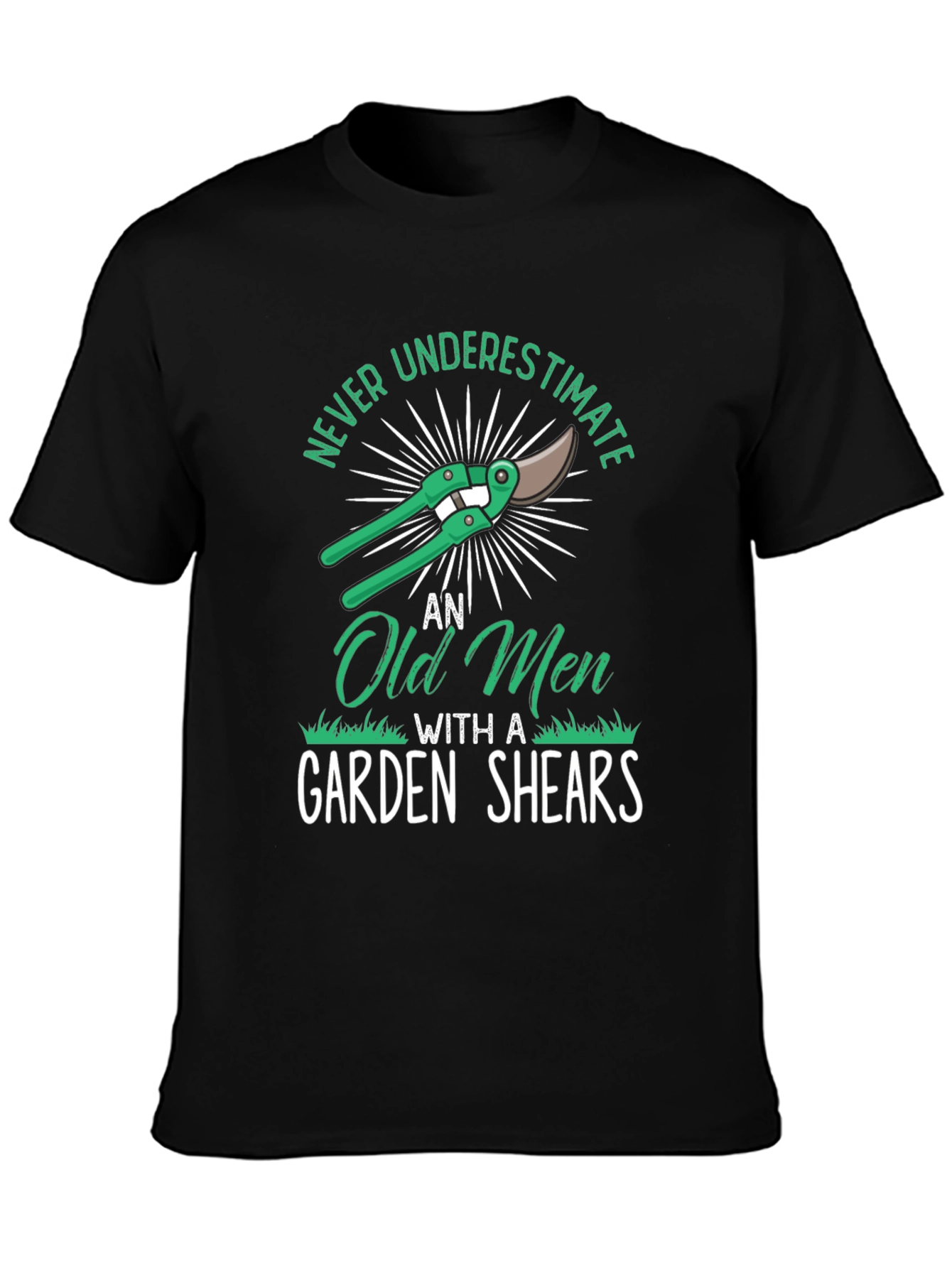 Never Underestimate Old Men Garden Shears T-Shirt
