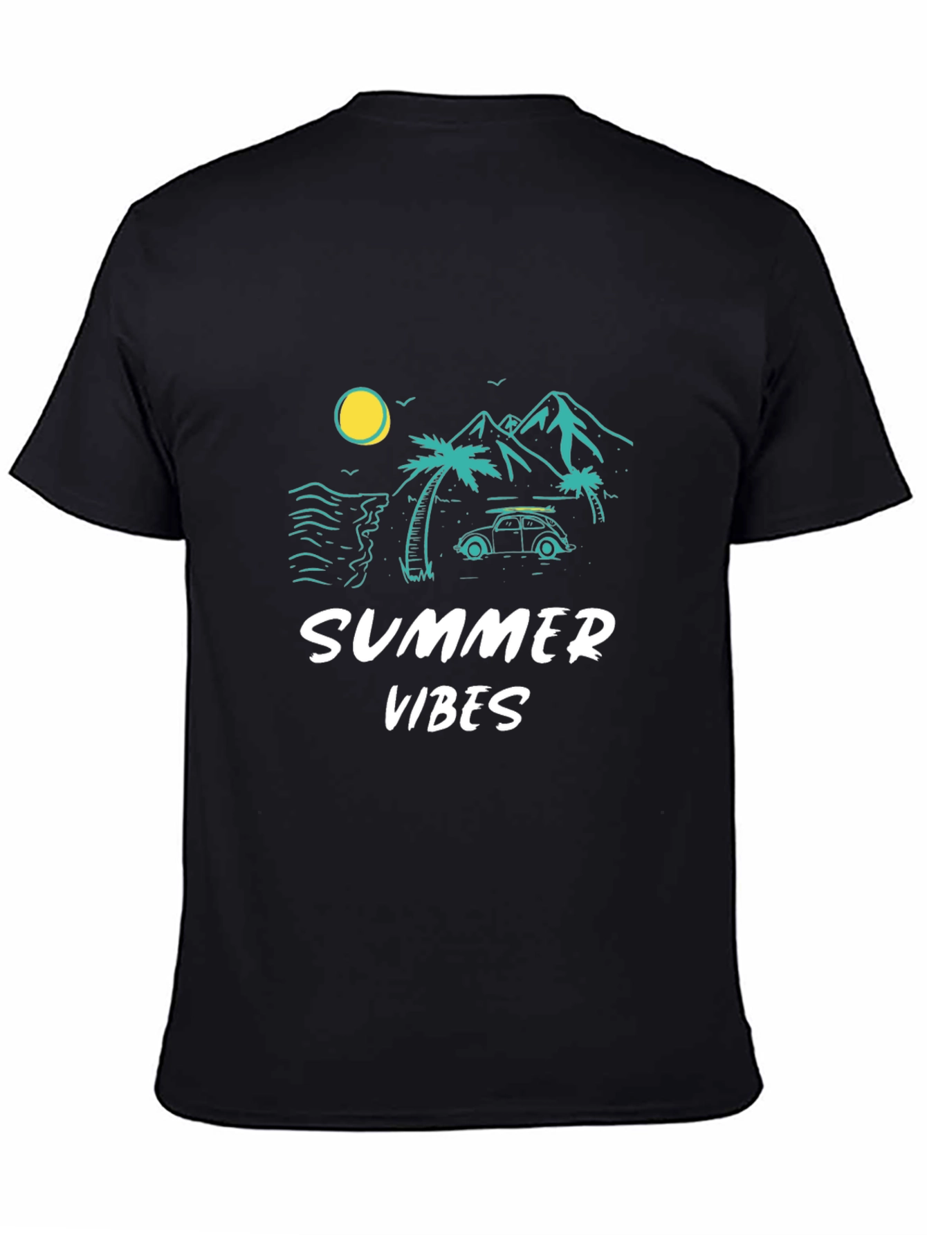 Summer Vibes Graphic T-Shirt - Black