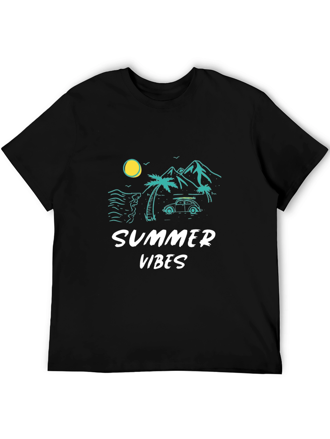 Summer Vibes Graphic T-Shirt - Black