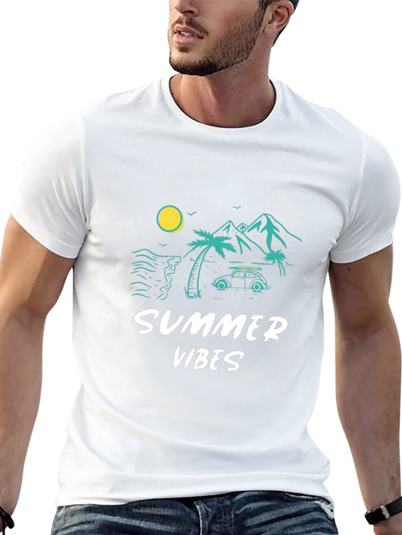 Summer Vibes Graphic T-Shirt - Black