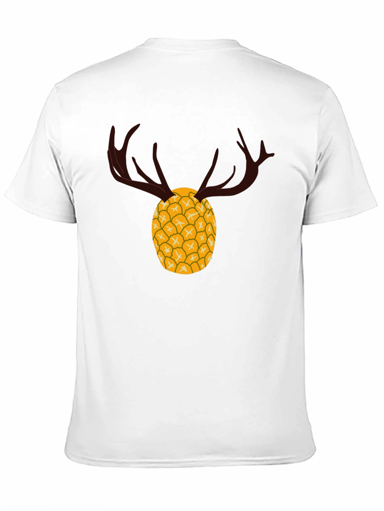 Pineapple Deer Graphic Tee - Unique Black T-Shirt