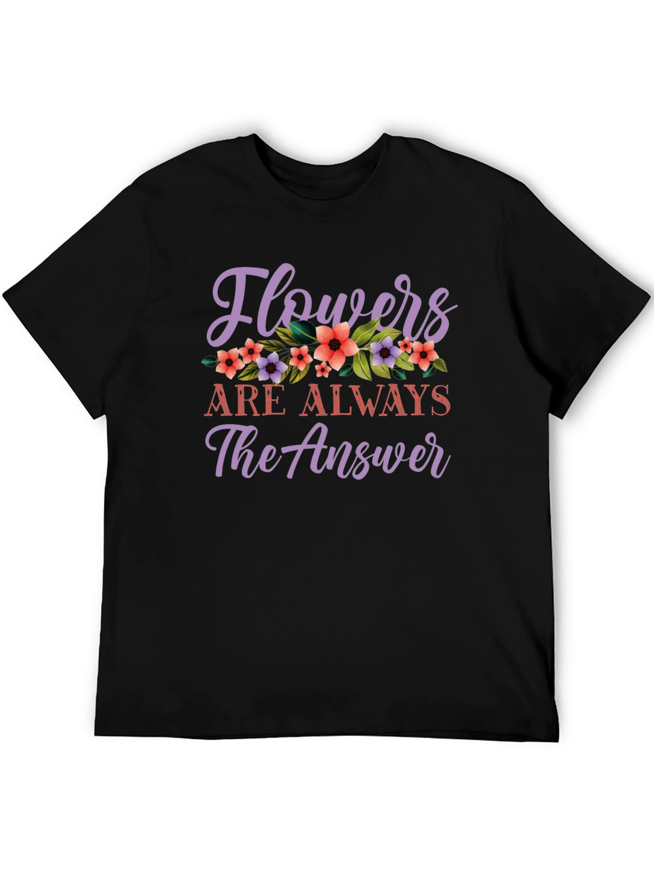 Floral Answer T-Shirt - Stylish Casual Tee