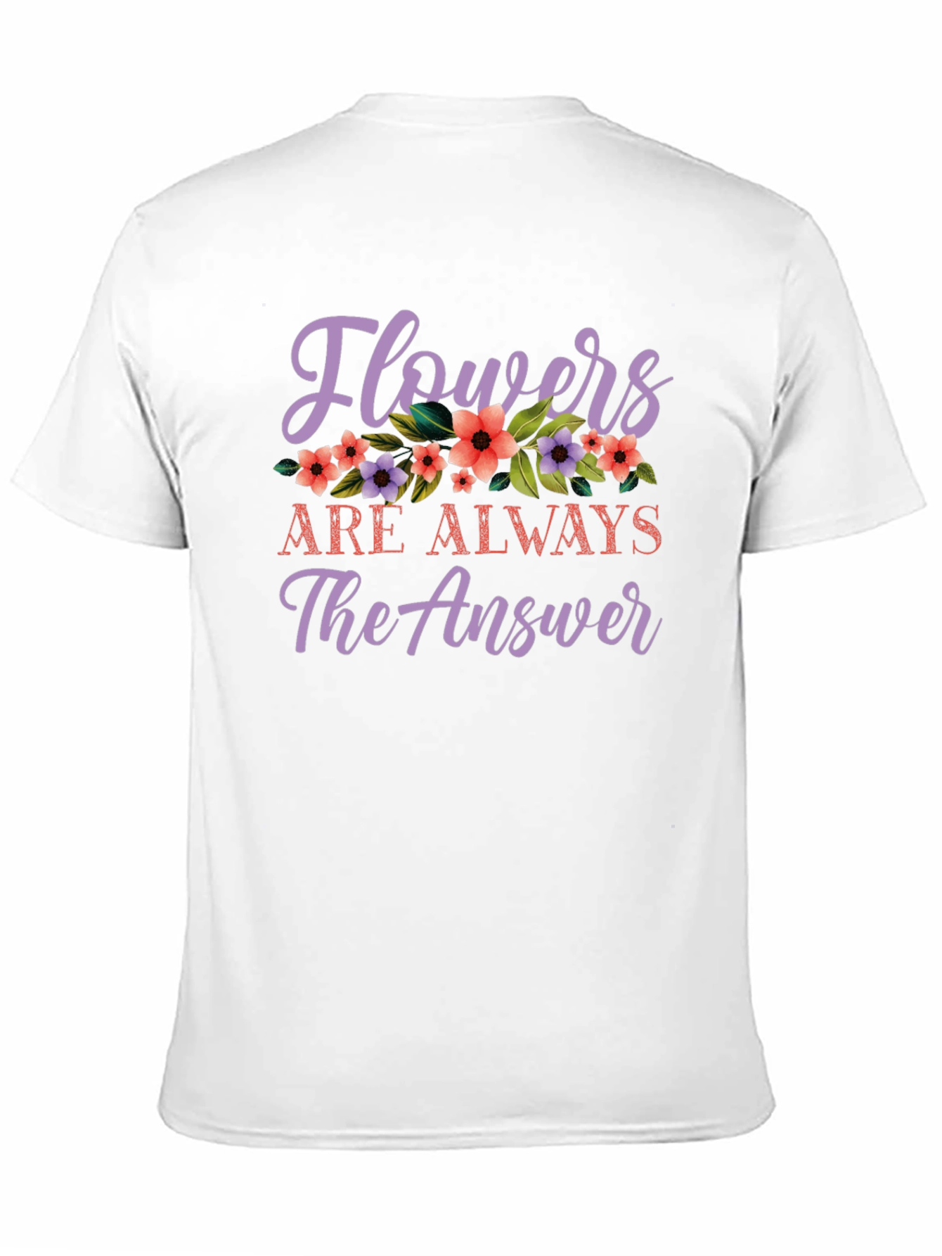 Floral Answer T-Shirt - Stylish Casual Tee