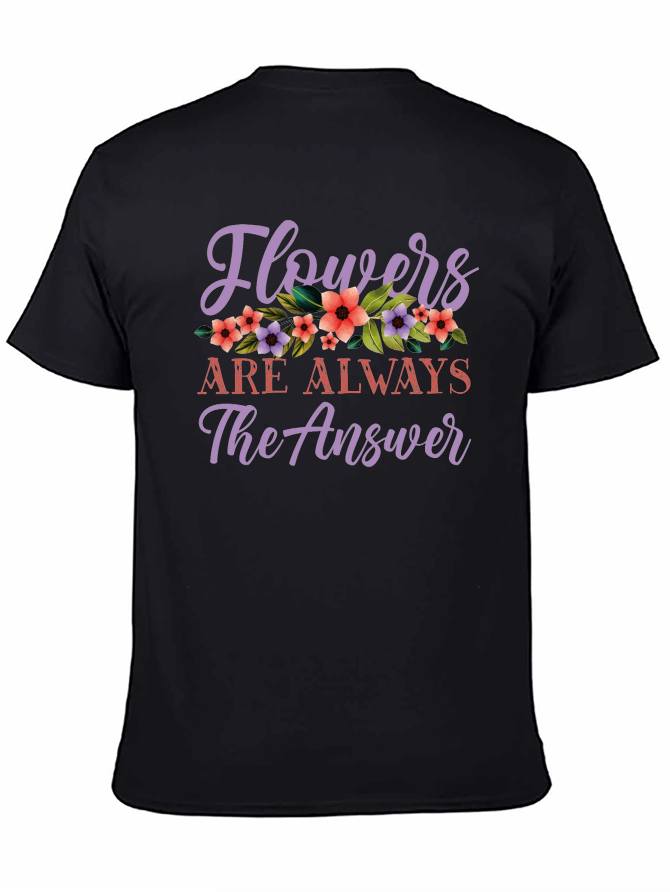 Floral Answer T-Shirt - Stylish Casual Tee