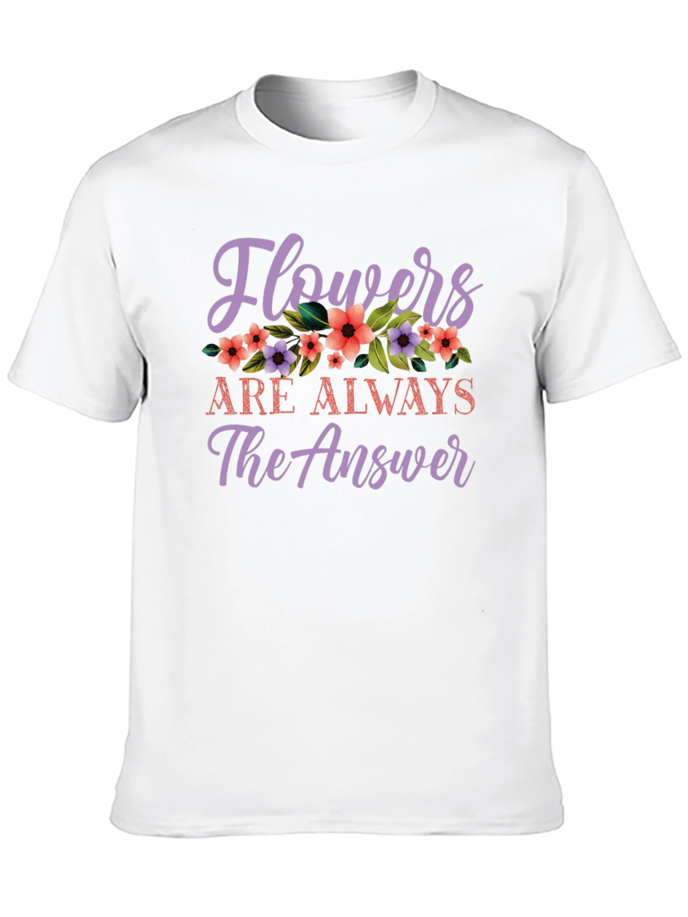 Floral Answer T-Shirt - Stylish Casual Tee