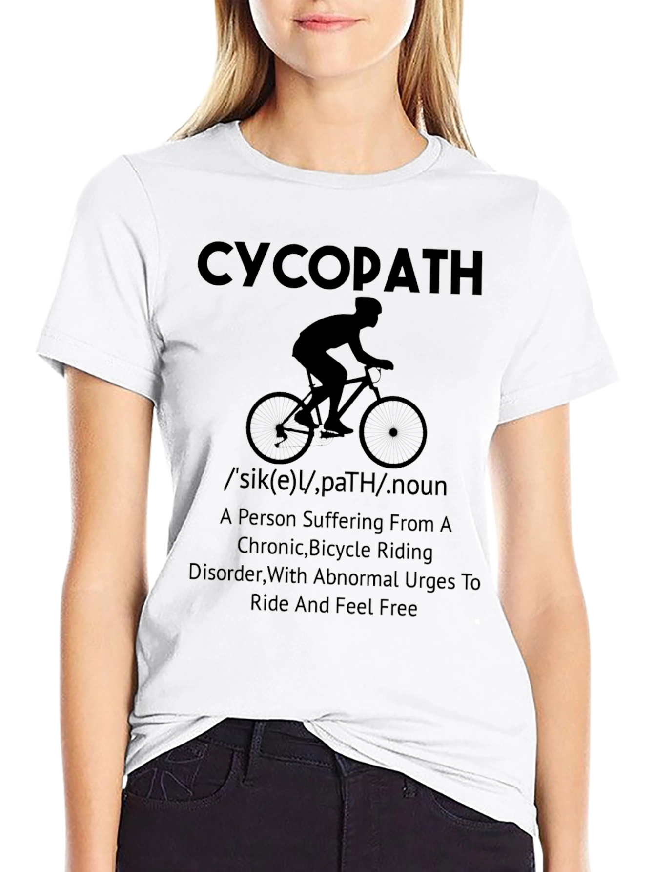 Funny CycopAth Biker T-Shirt - Ride Free!