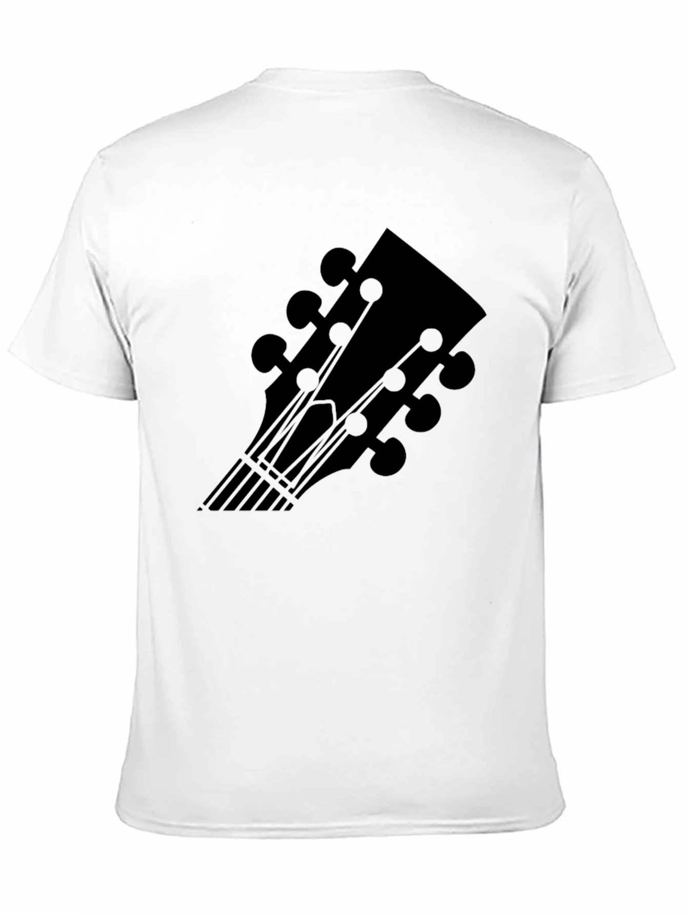 Guitar Headstock Graphic Black Tee
