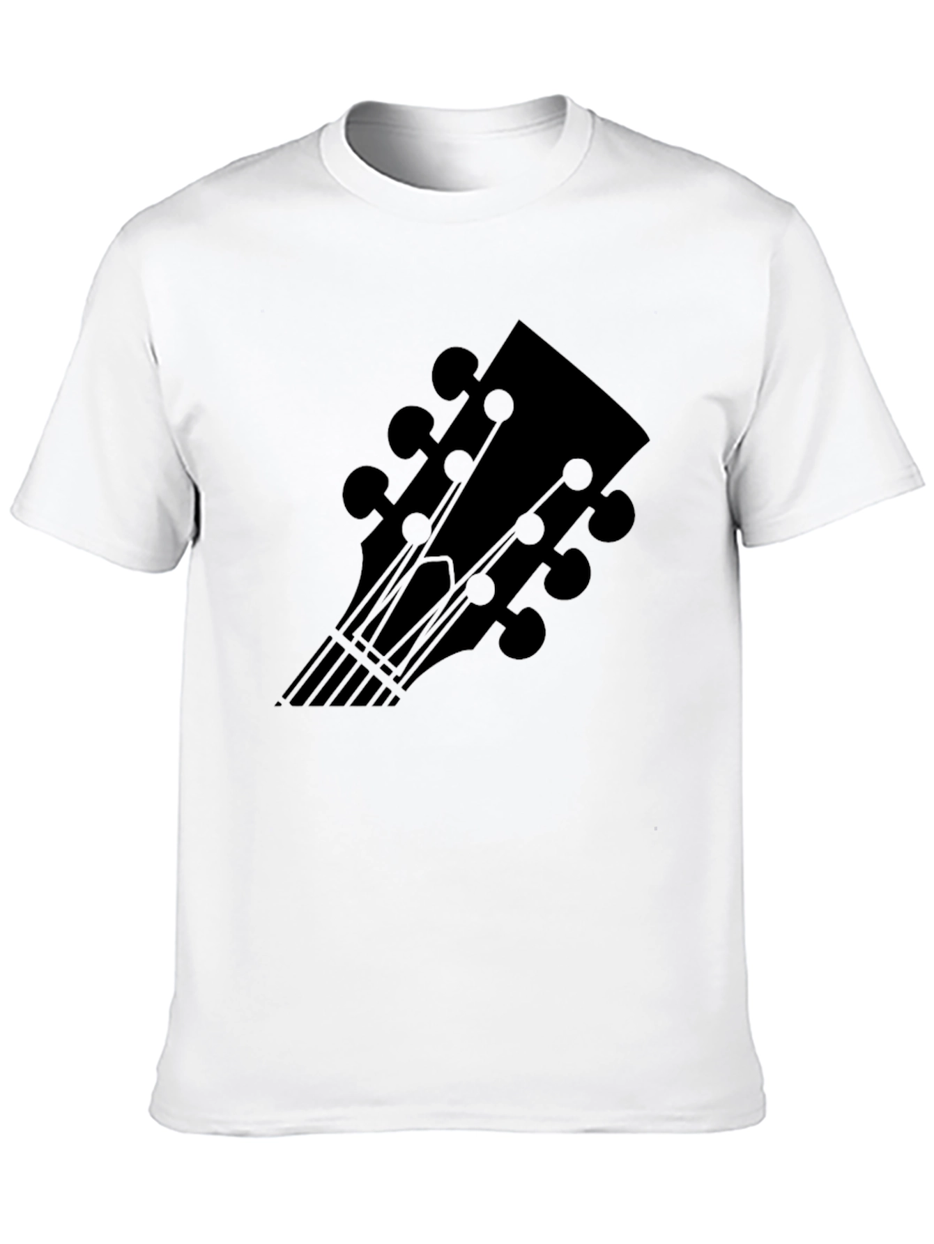 Guitar Headstock Graphic Black Tee