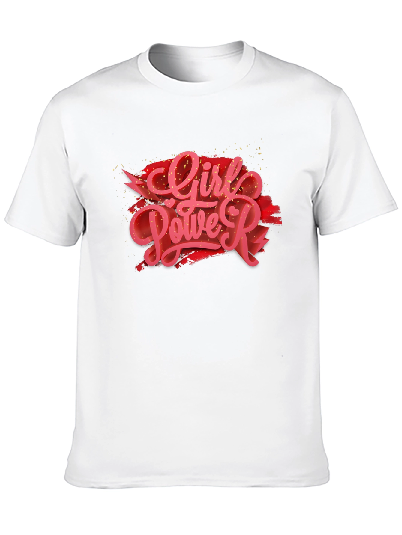 Girl Power Graphic Print Black T-Shirt