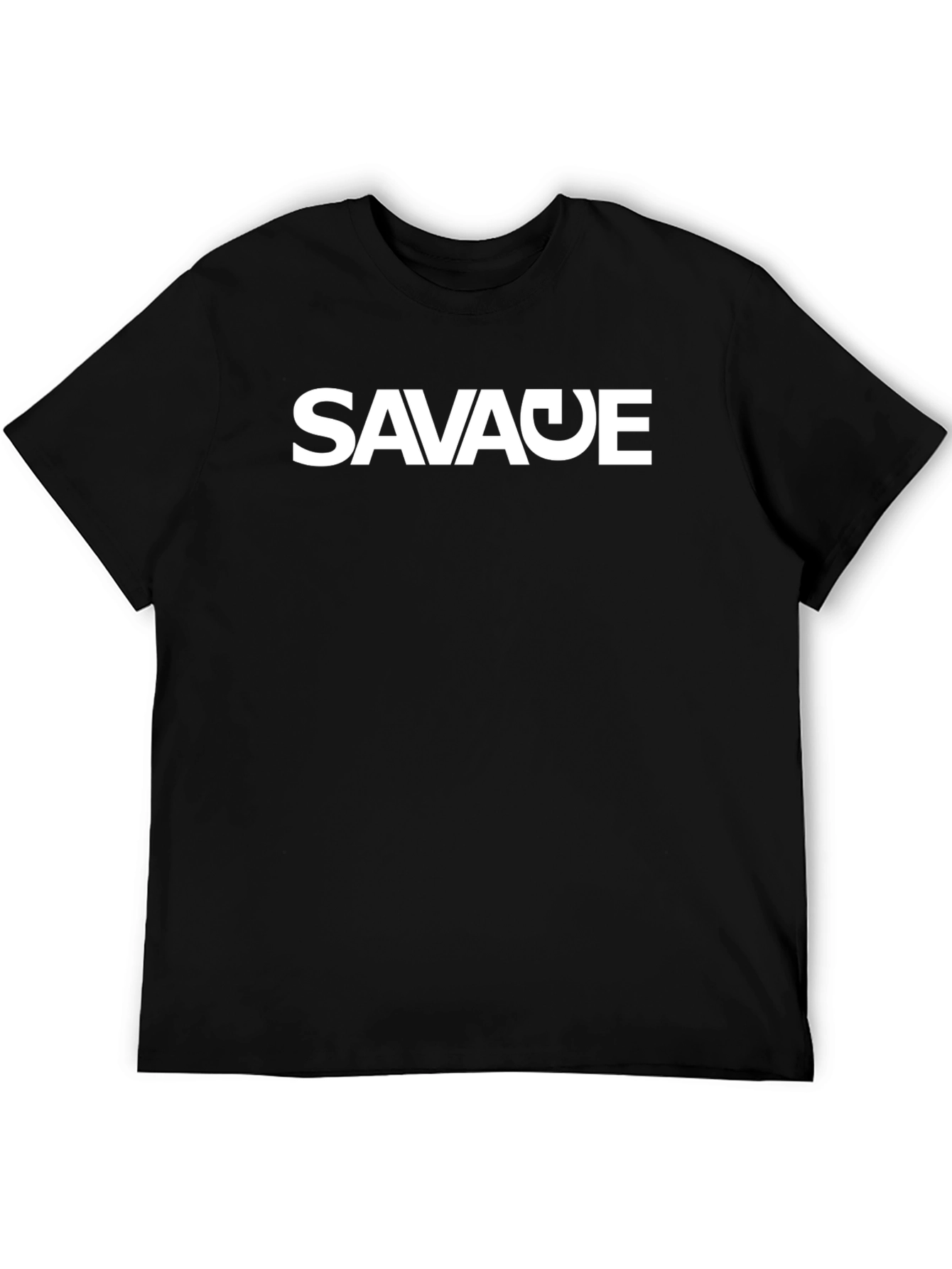 Savage Graphic Print T-Shirt - Black