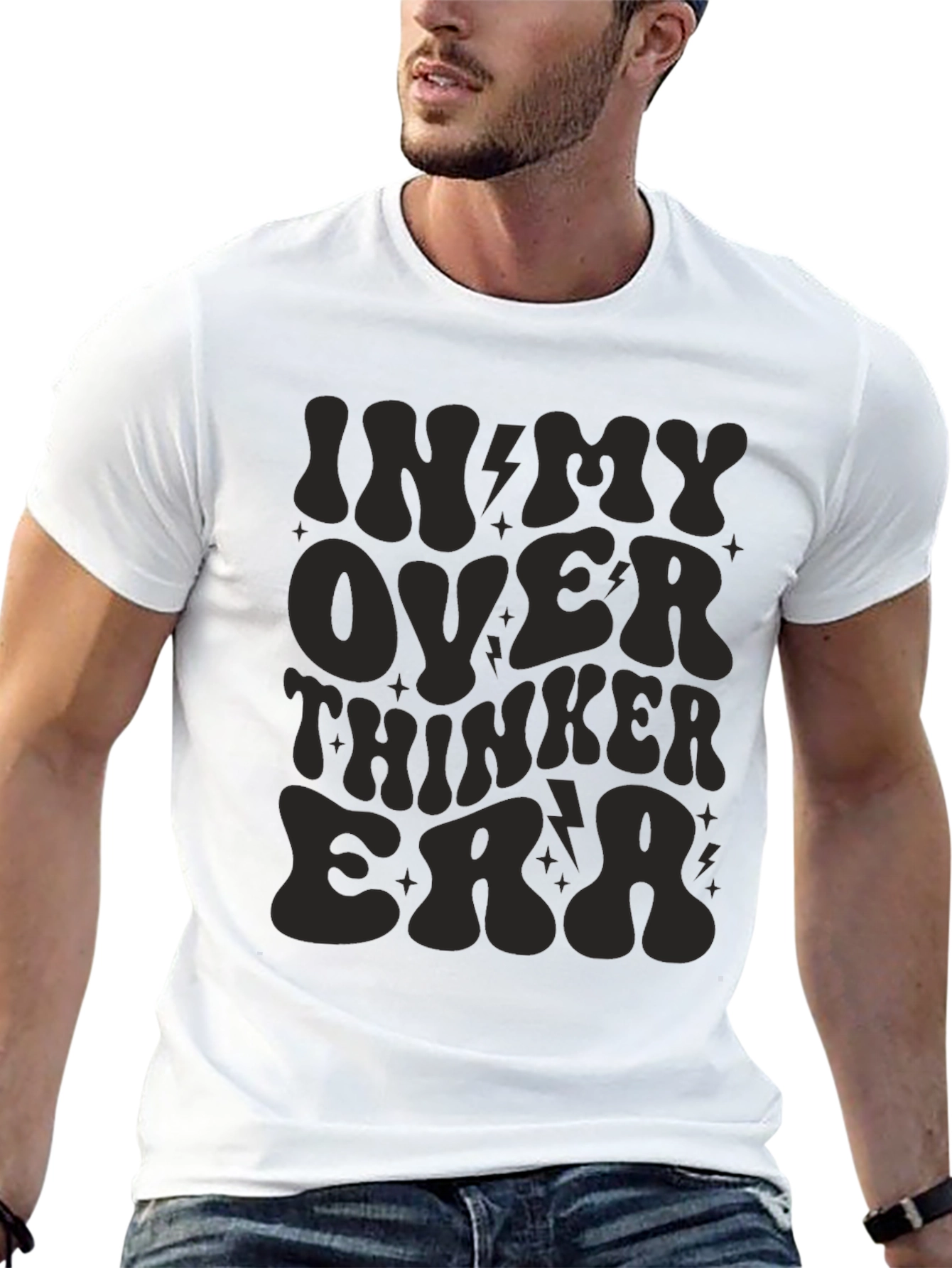 In My Overthinker Era Black Tee