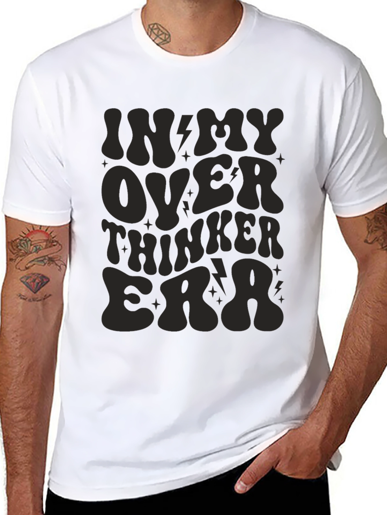 In My Overthinker Era Black Tee