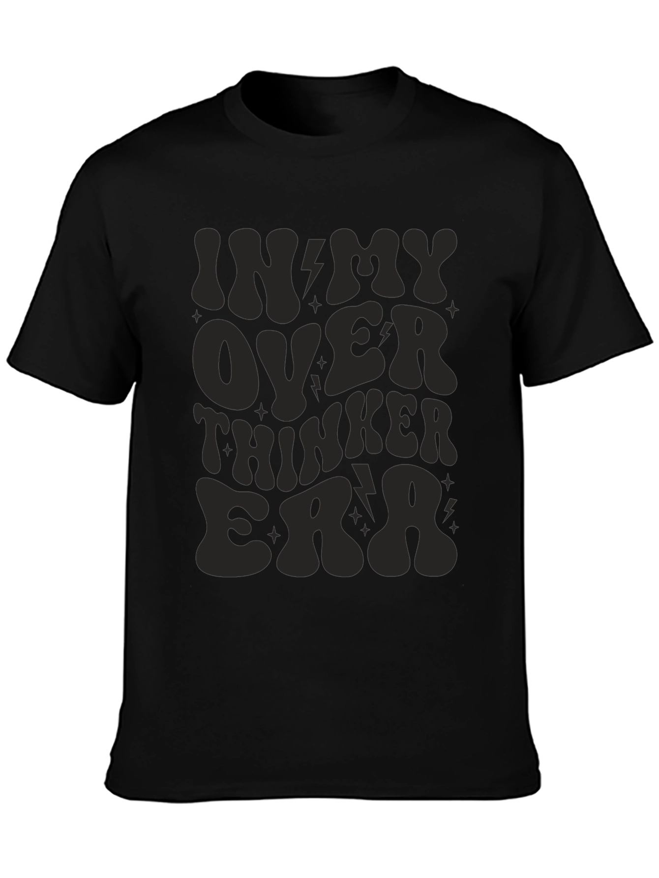 In My Overthinker Era Black Tee