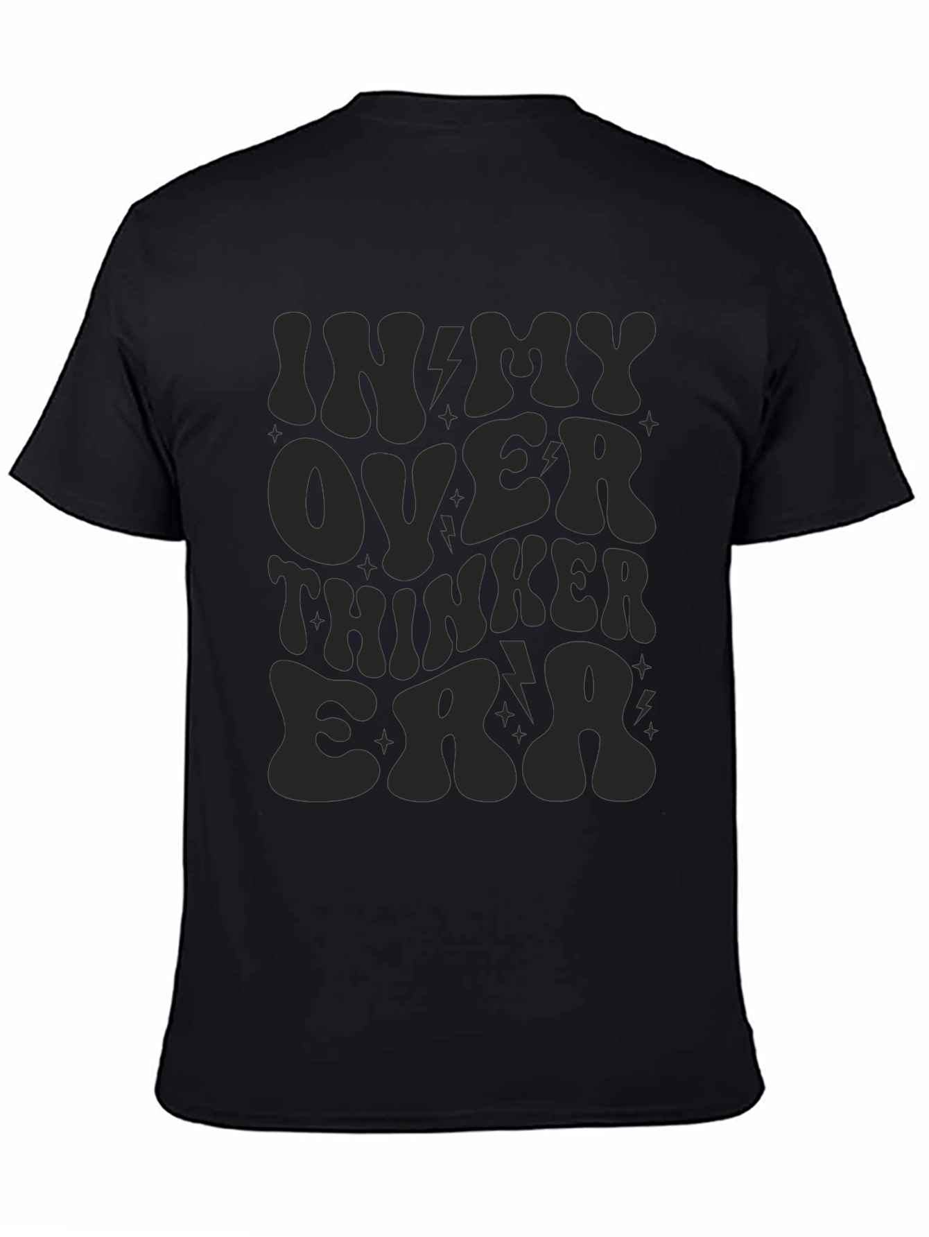 In My Overthinker Era Black Tee