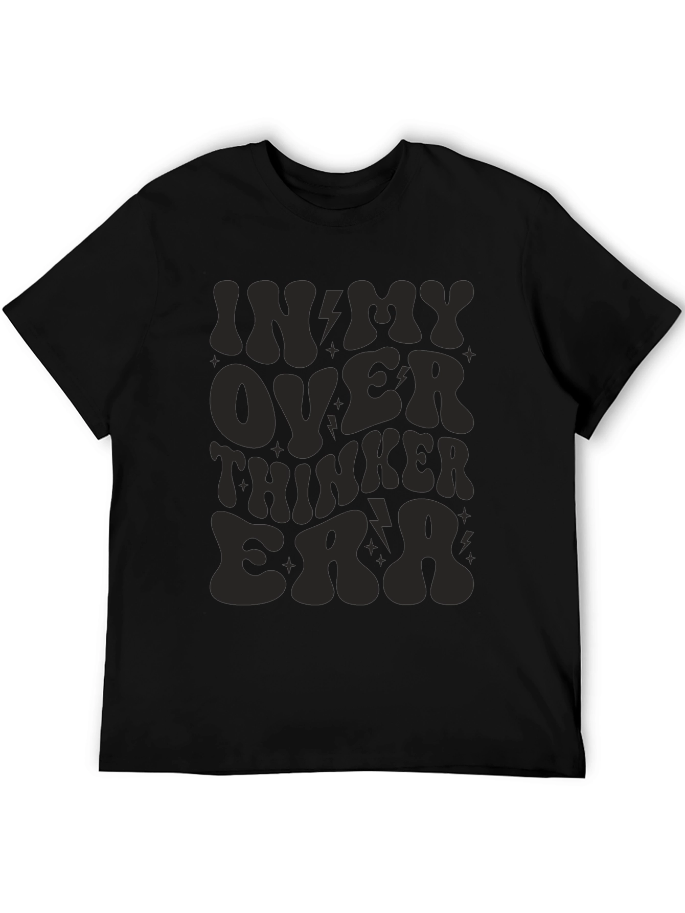 In My Overthinker Era Black Tee