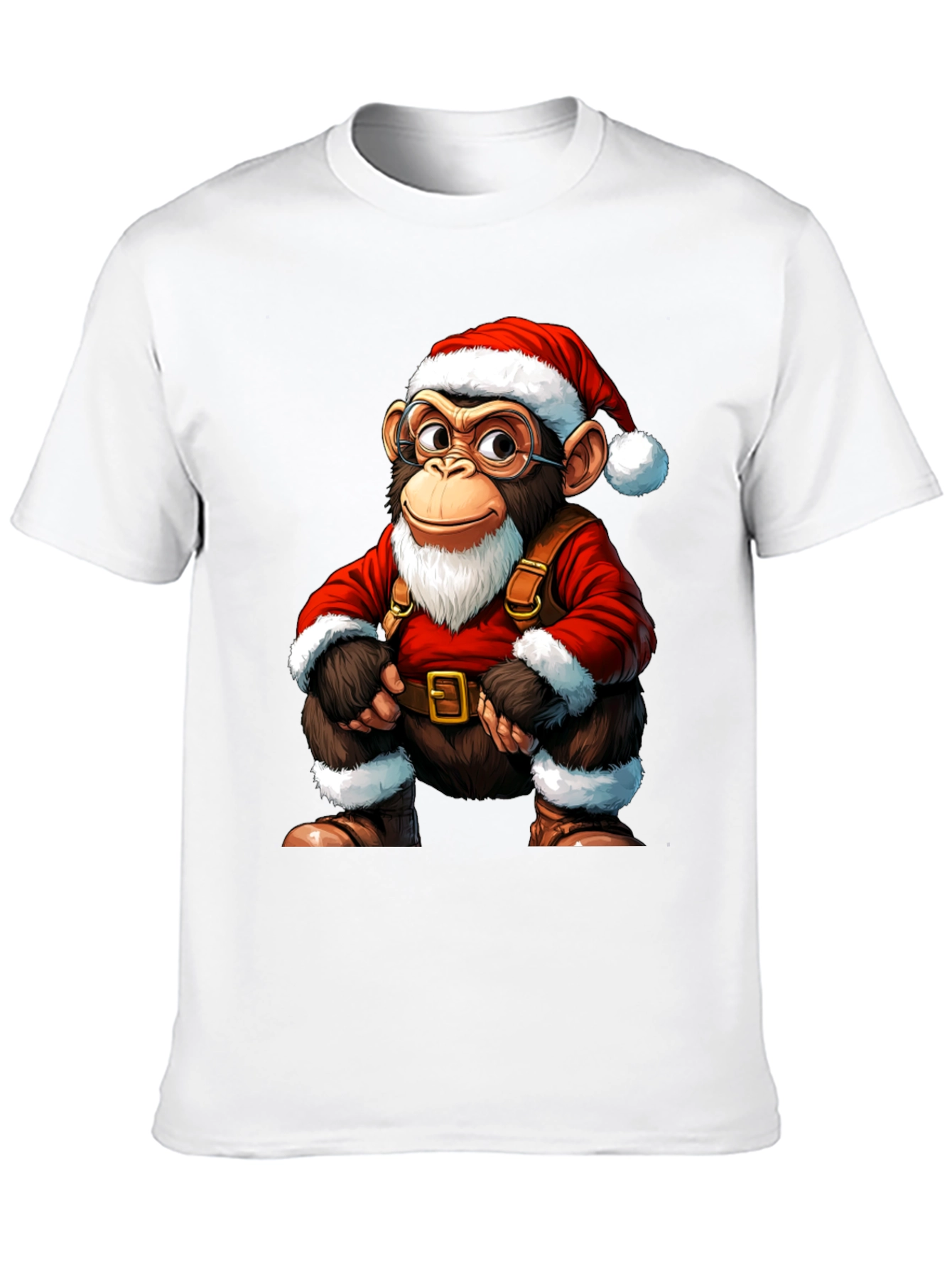 Santa Monkey T-Shirt - Holiday Cheer