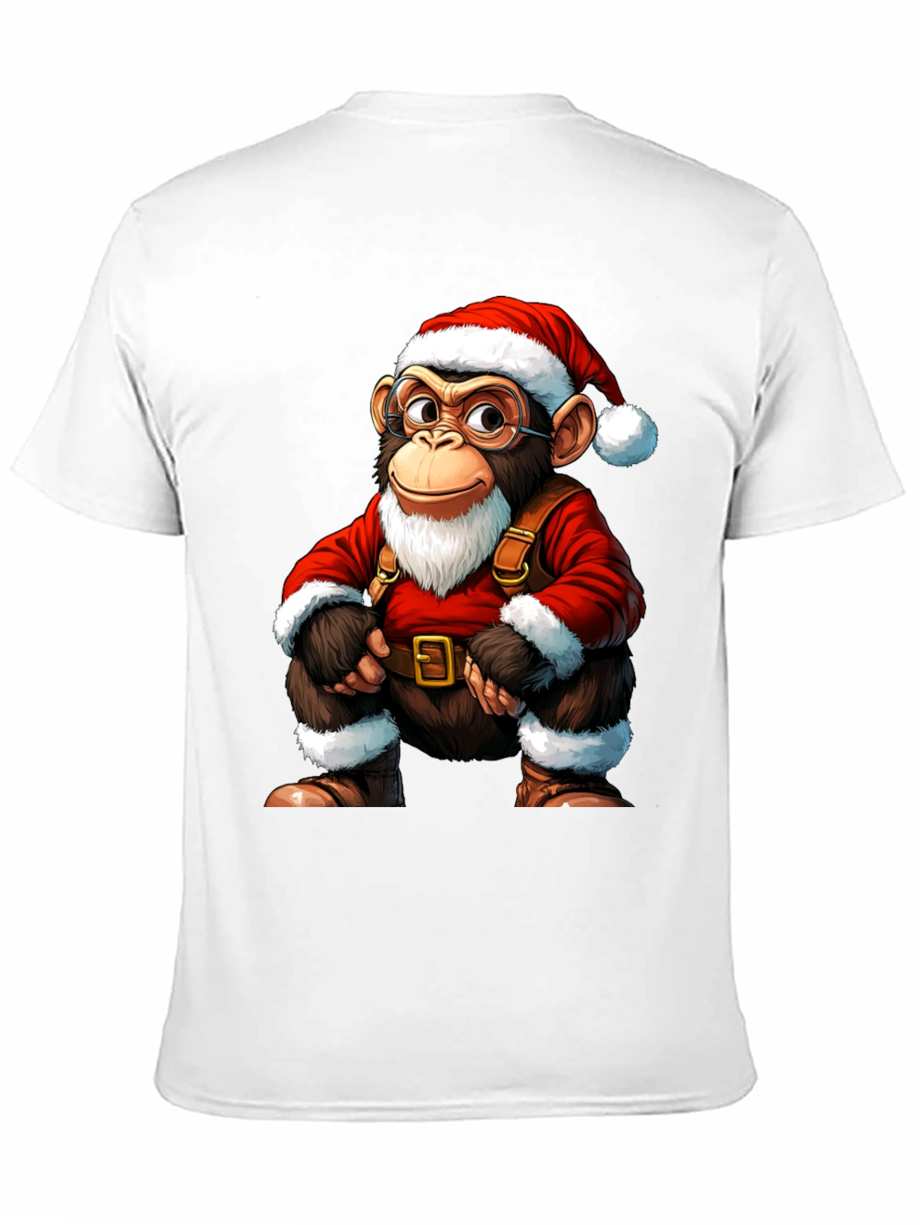 Santa Monkey T-Shirt - Holiday Cheer