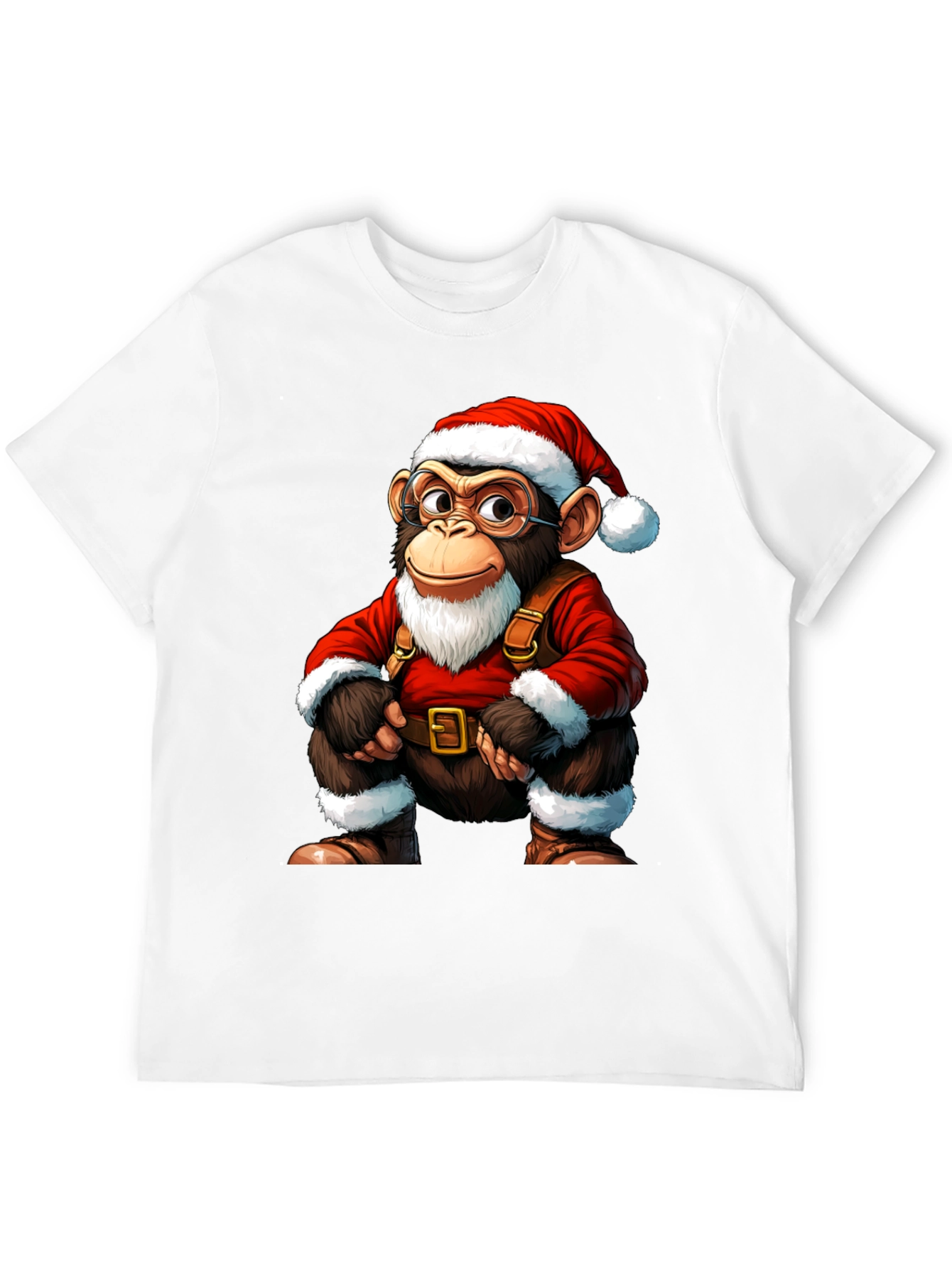 Santa Monkey T-Shirt - Holiday Cheer