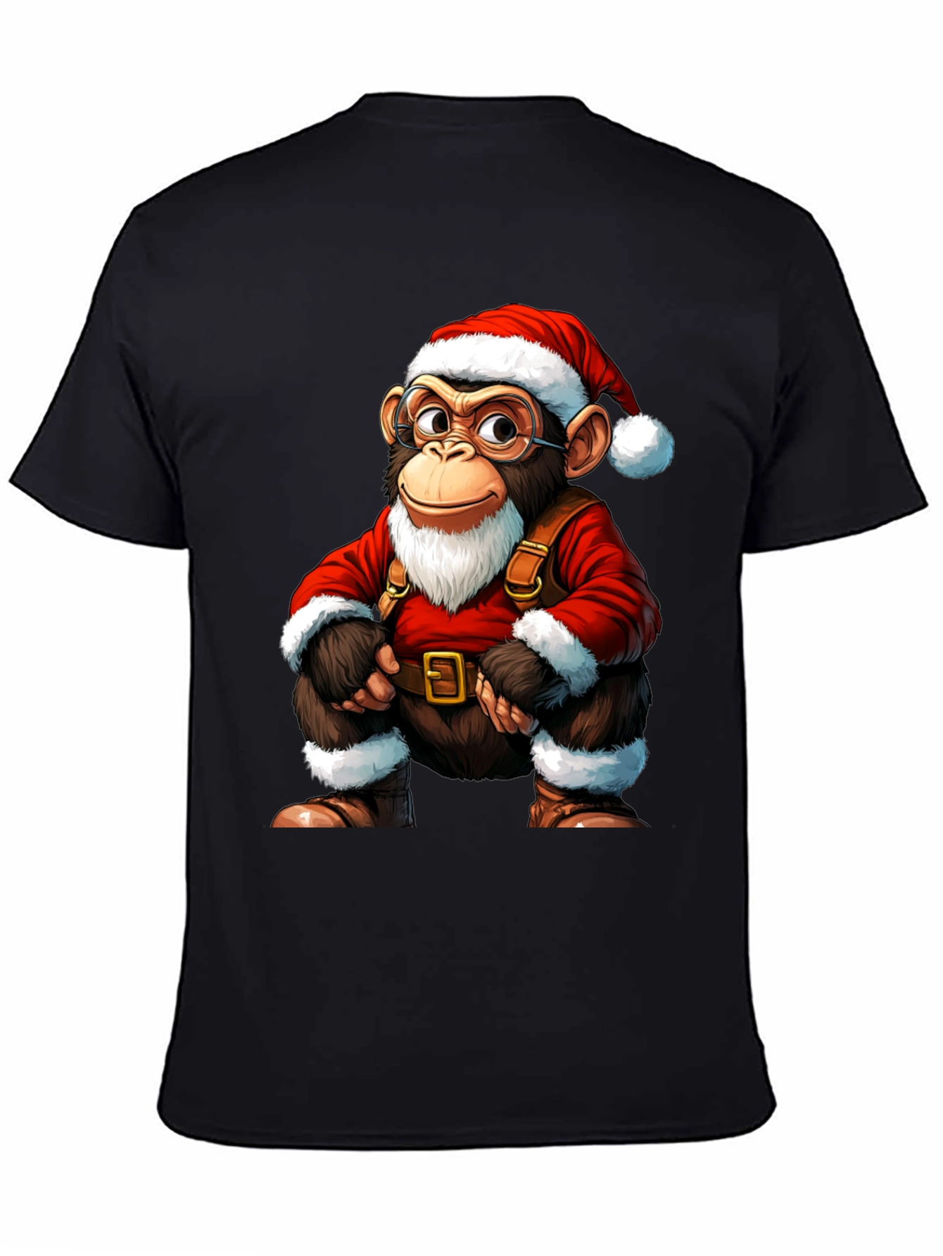 Santa Monkey T-Shirt - Holiday Cheer