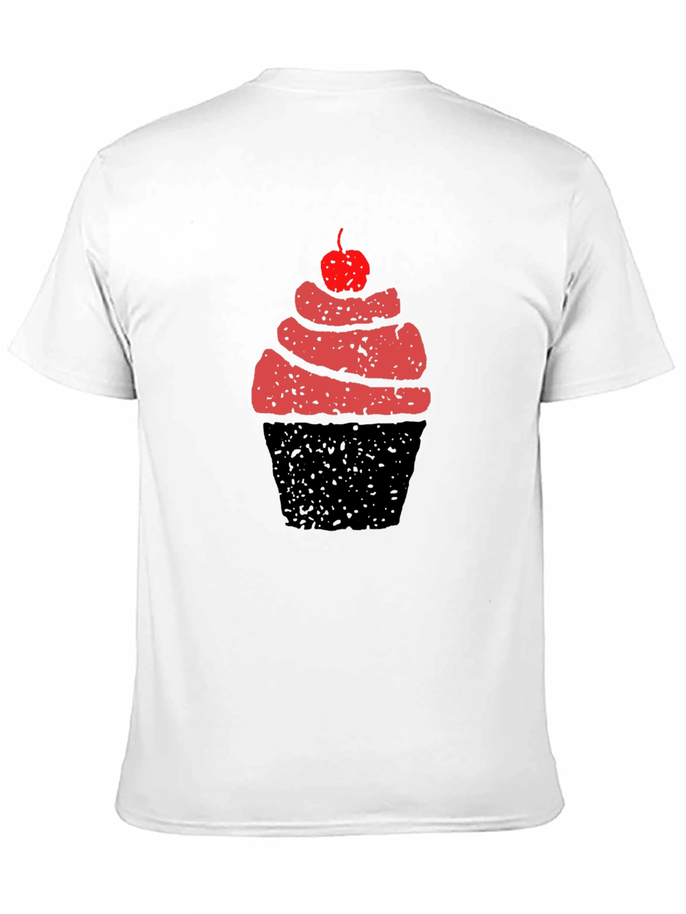 Cupcake Graphic Tee - Black Cotton T-Shirt