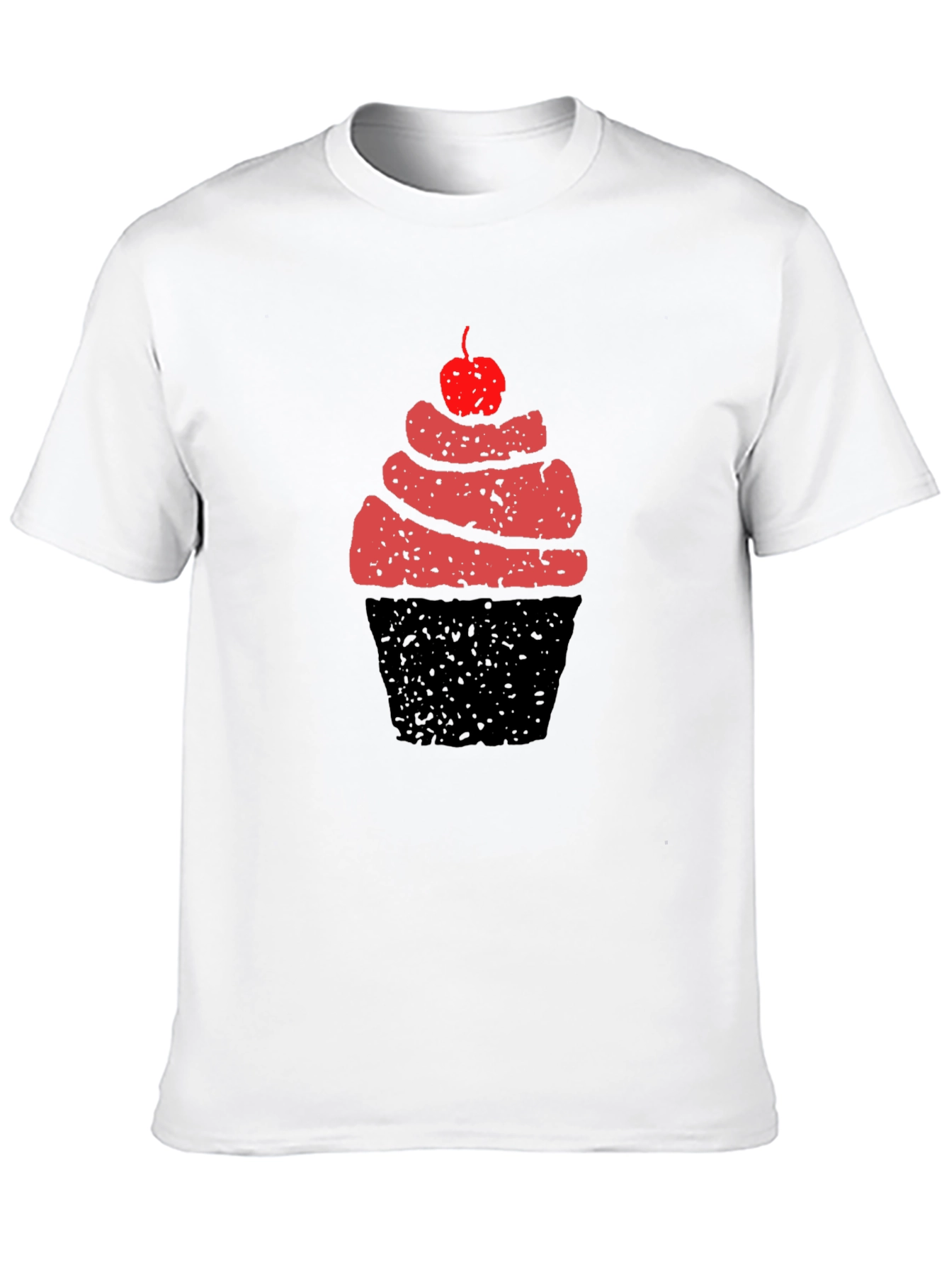 Cupcake Graphic Tee - Black Cotton T-Shirt