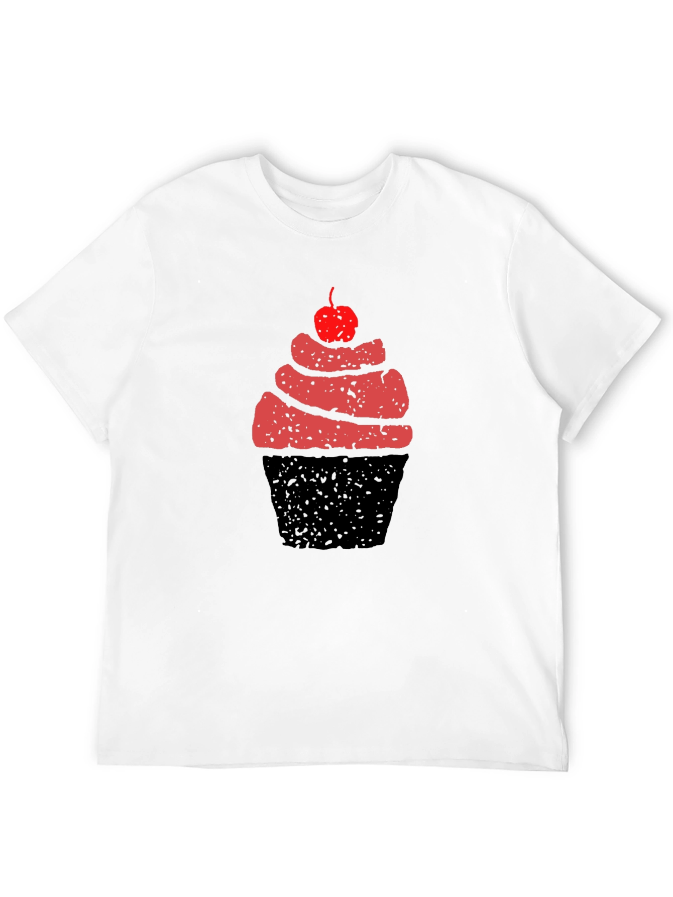Cupcake Graphic Tee - Black Cotton T-Shirt
