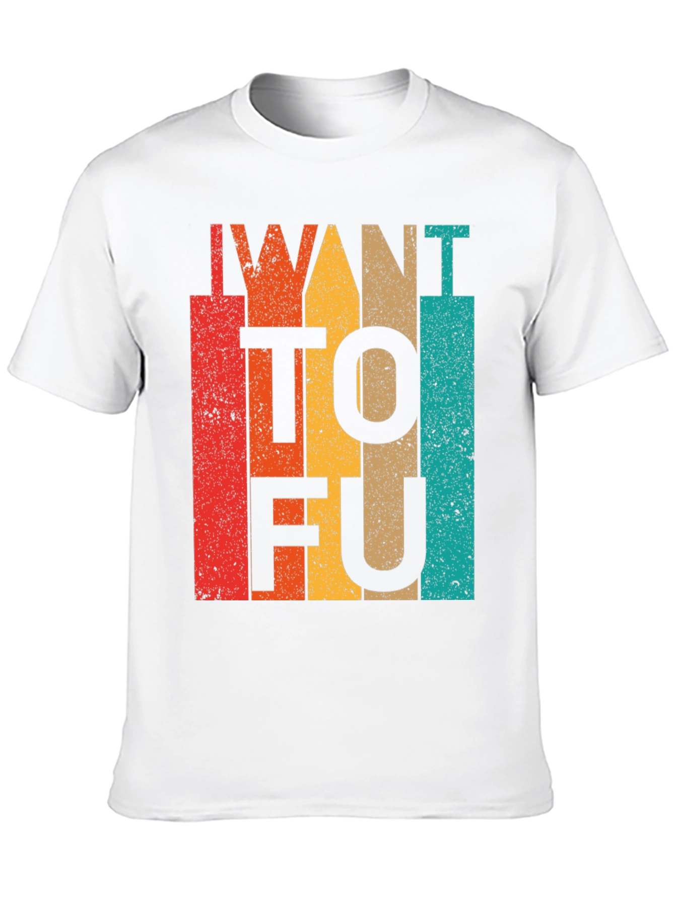 Retro I Want Tofu Shirt Vegan Vegetarian Tee