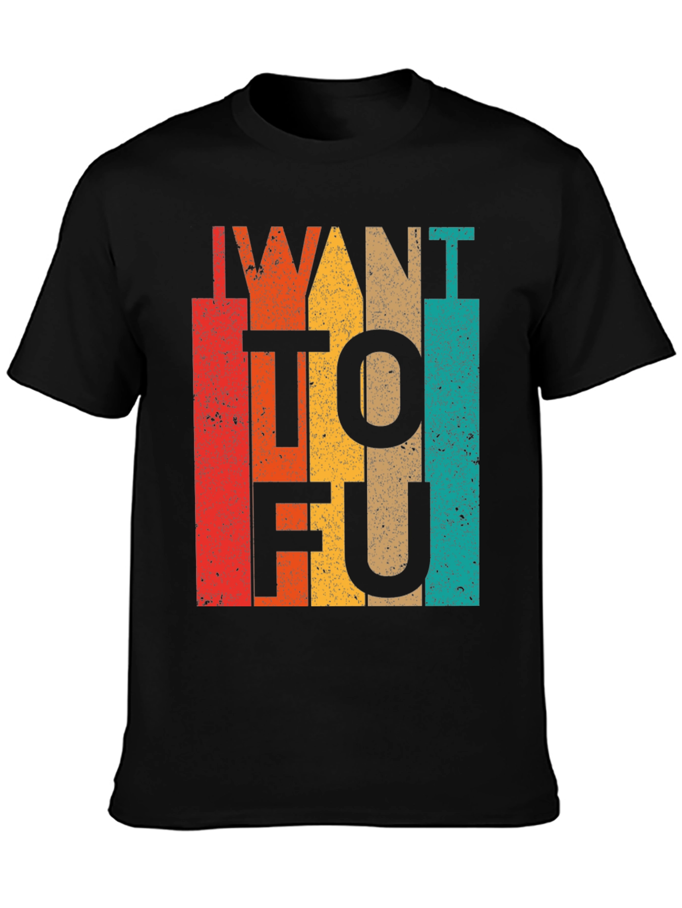 Retro I Want Tofu Shirt Vegan Vegetarian Tee