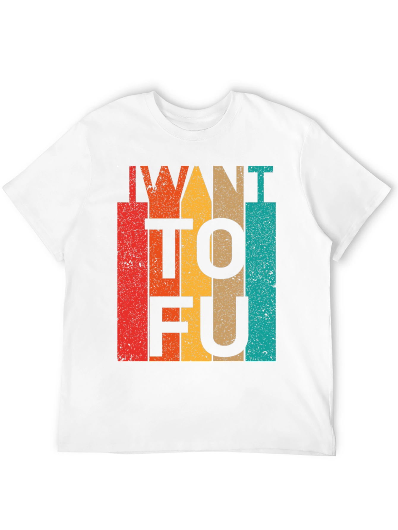 Retro I Want Tofu Shirt Vegan Vegetarian Tee