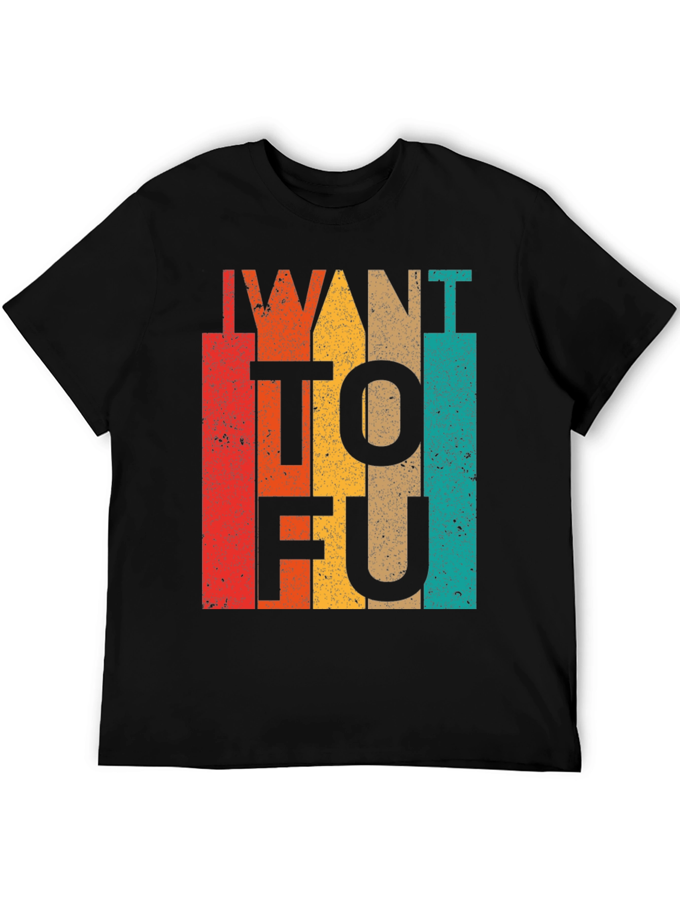 Retro I Want Tofu Shirt Vegan Vegetarian Tee