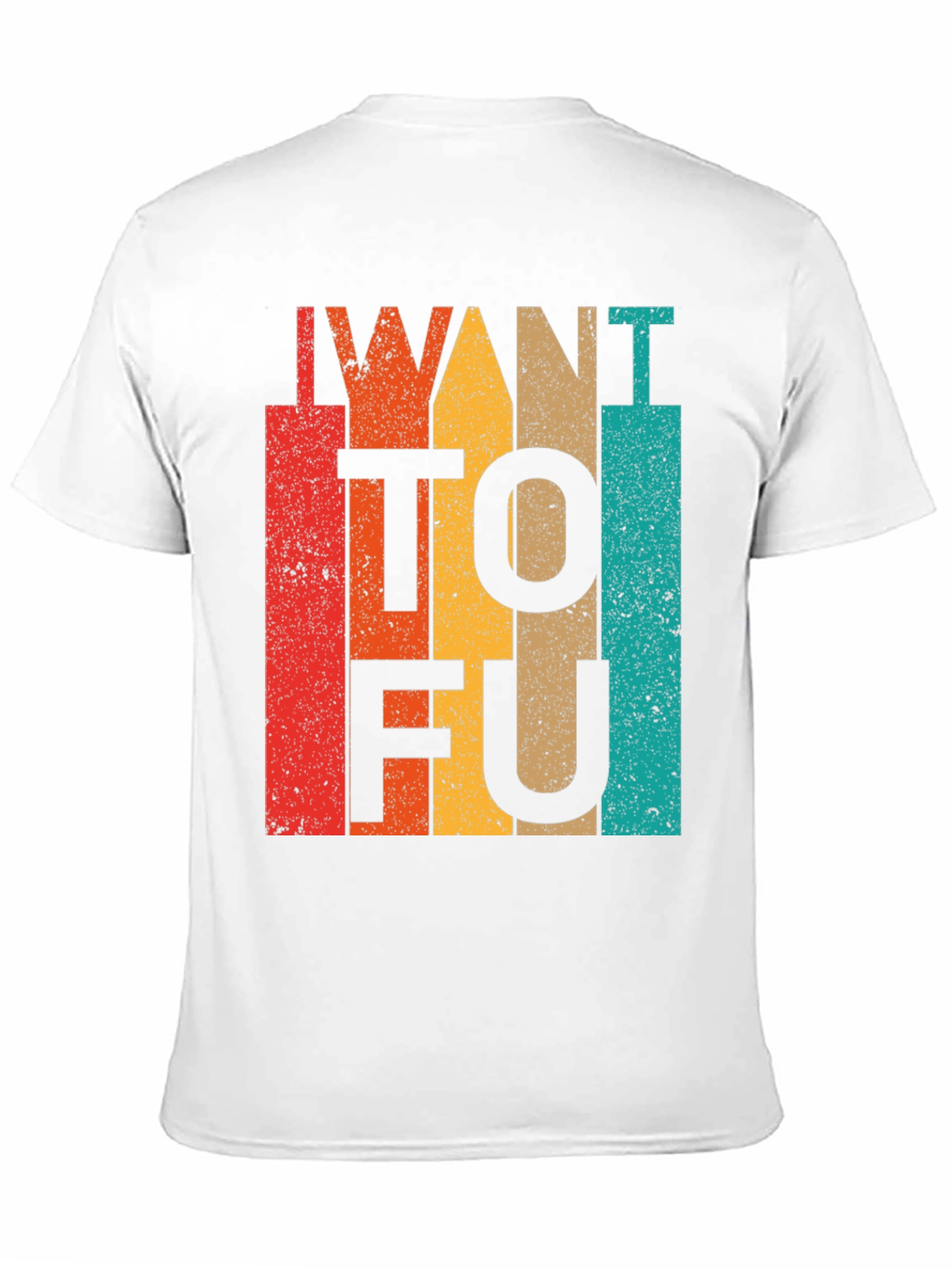 Retro I Want Tofu Shirt Vegan Vegetarian Tee